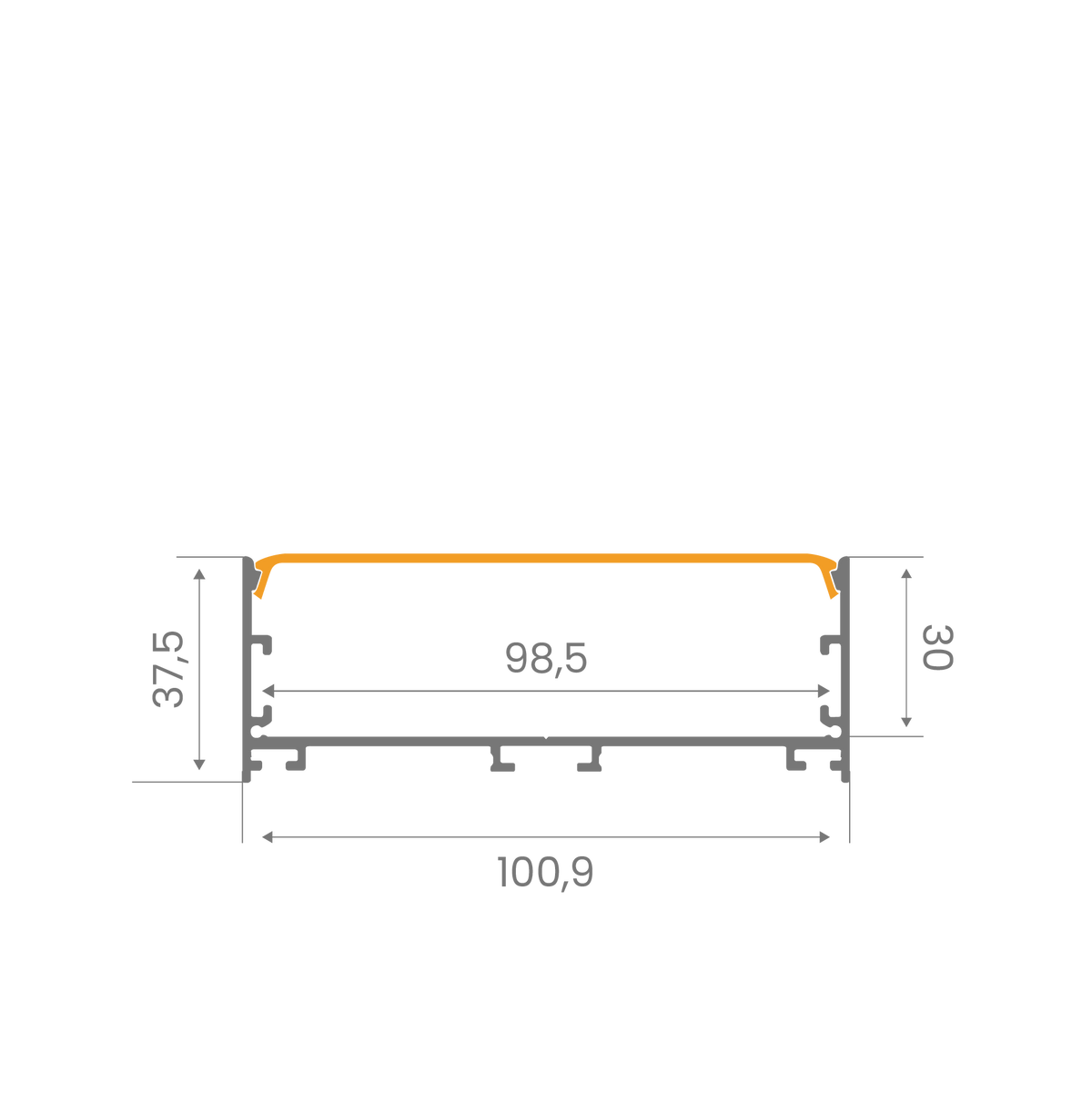 100mm Lineer LED Profil – 1100 ASL