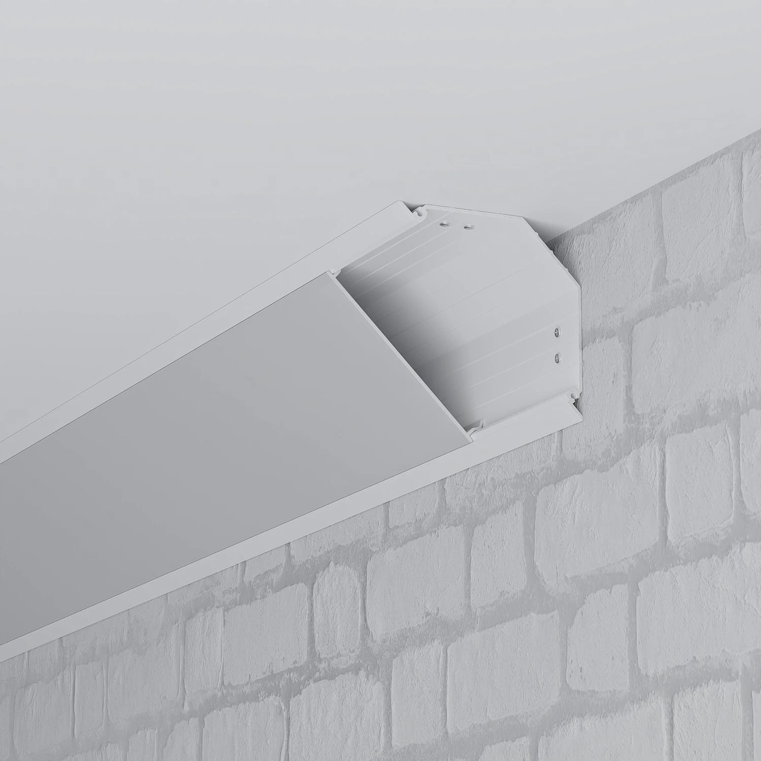 Köşe (Açılı) Led Profilleri - 80mm Beyaz Tavan Köşe LED Profil – 1114B ASL - LedProfil