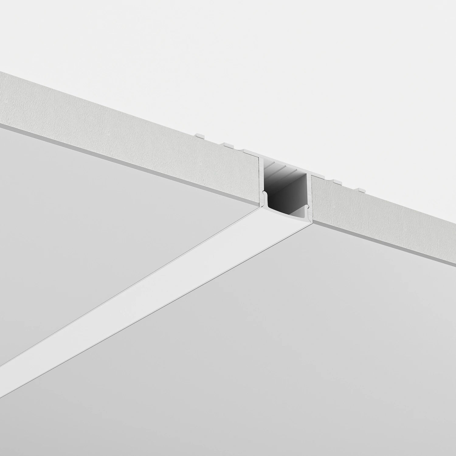 15mm Fuga Alçıpan Sıva Altı LED Profil | Trimless Ters LED Profil - 1616 ASL