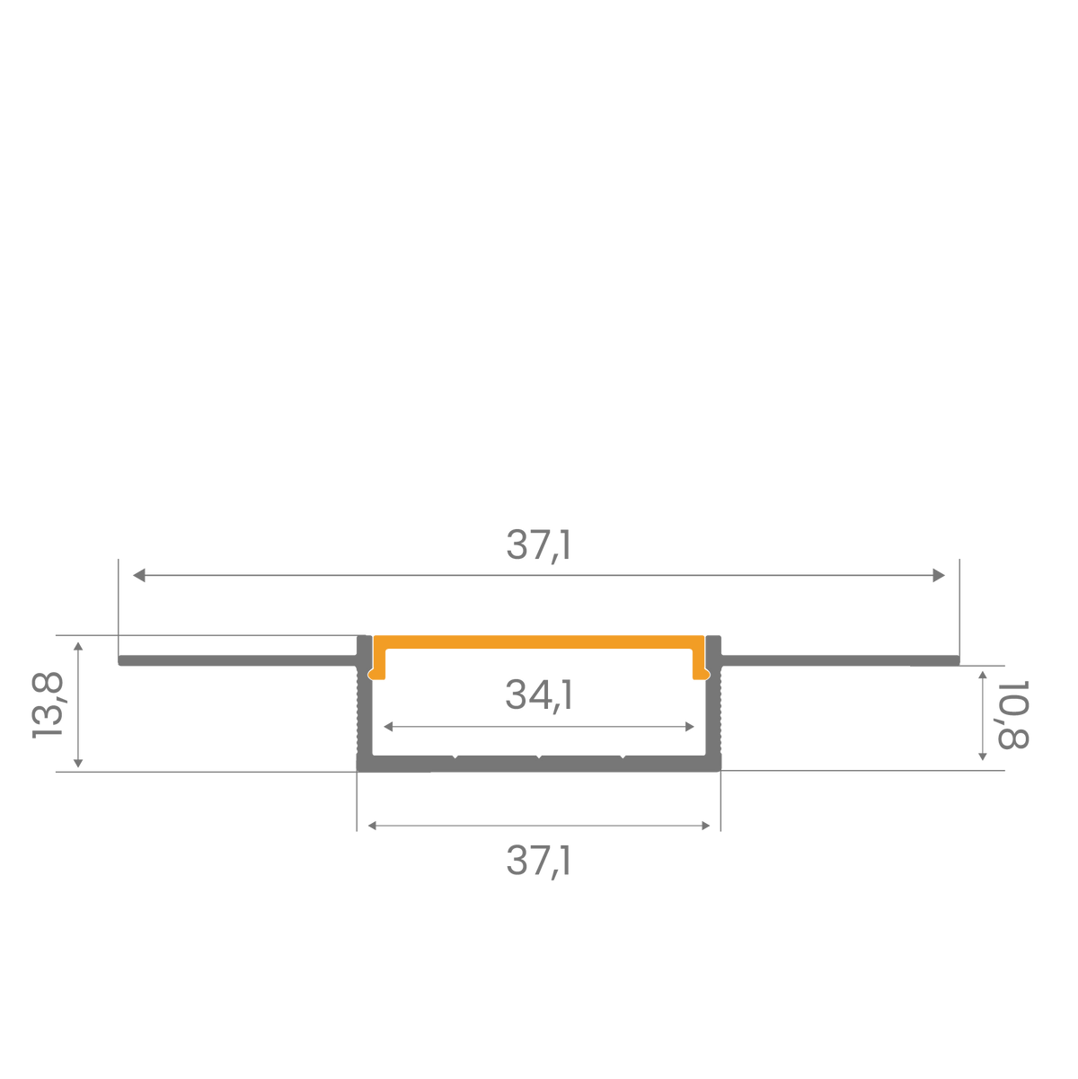 35mm (Trimless) Sıva Altı LED Profil – 1635 ASL