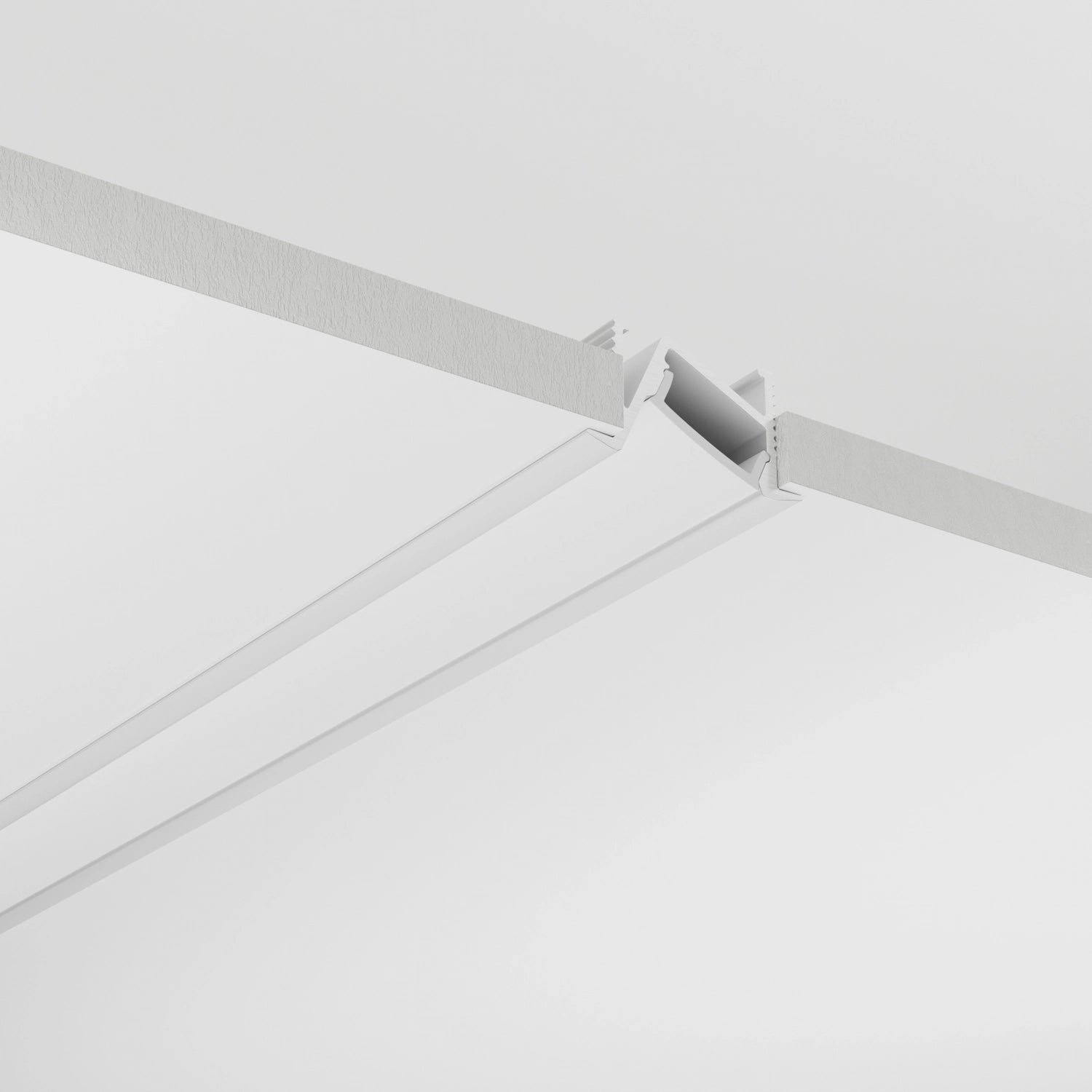 Sıva Altı (Gömme) LED Profilleri - 20mm (Gizli/Açılı) Gömme Raf Altı LED Profil - 1922 ASL - LedProfil