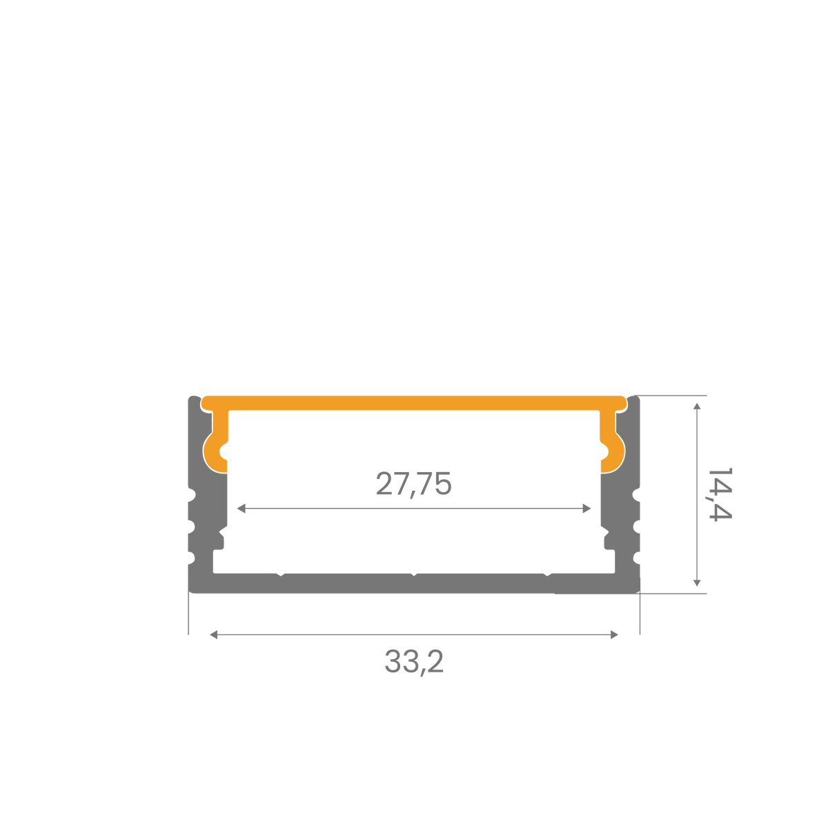 30mm Sıva Üstü LED Profil – 1930 ASL