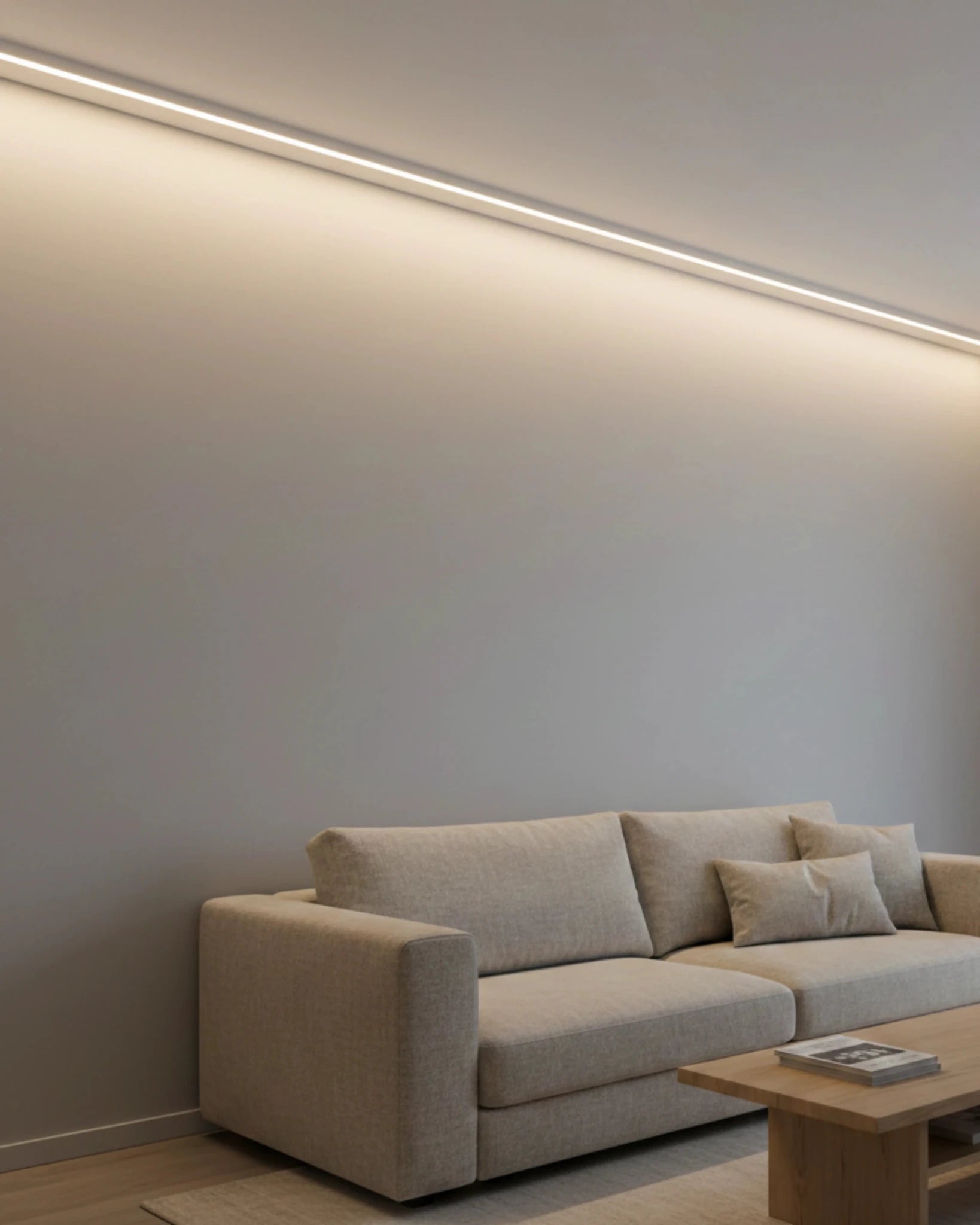 Sıva Altı (Gömme) LED Profilleri - 30mm Sıva Altı Beyaz LED Profil – 1932B ASL - LedProfil