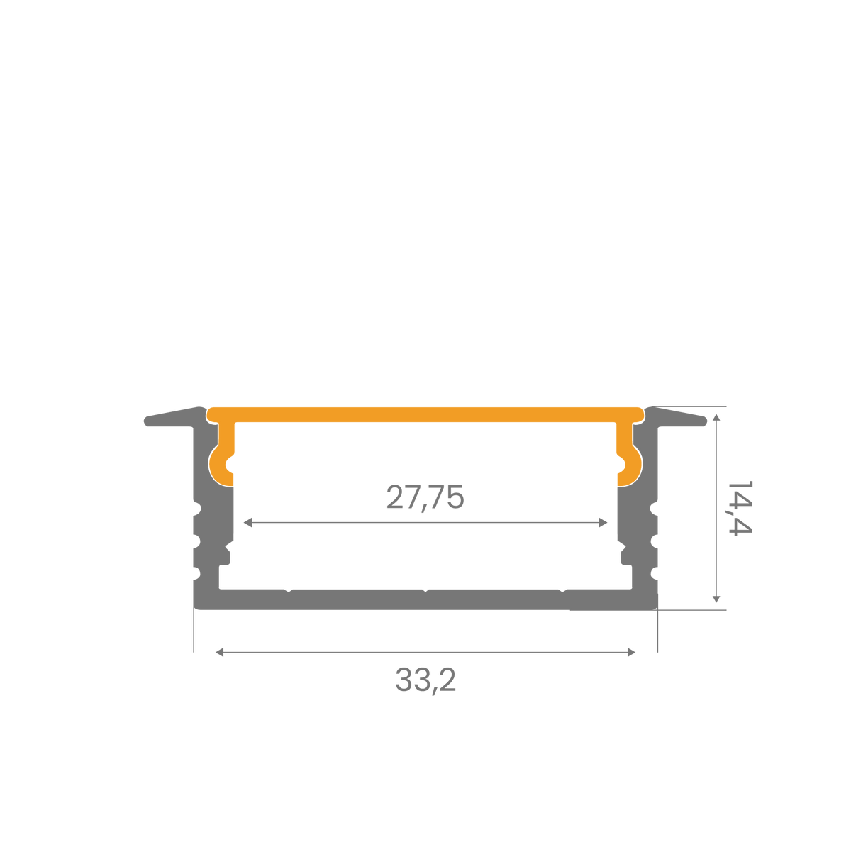 30mm Sıva Altı LED Profil – 1932 ASL
