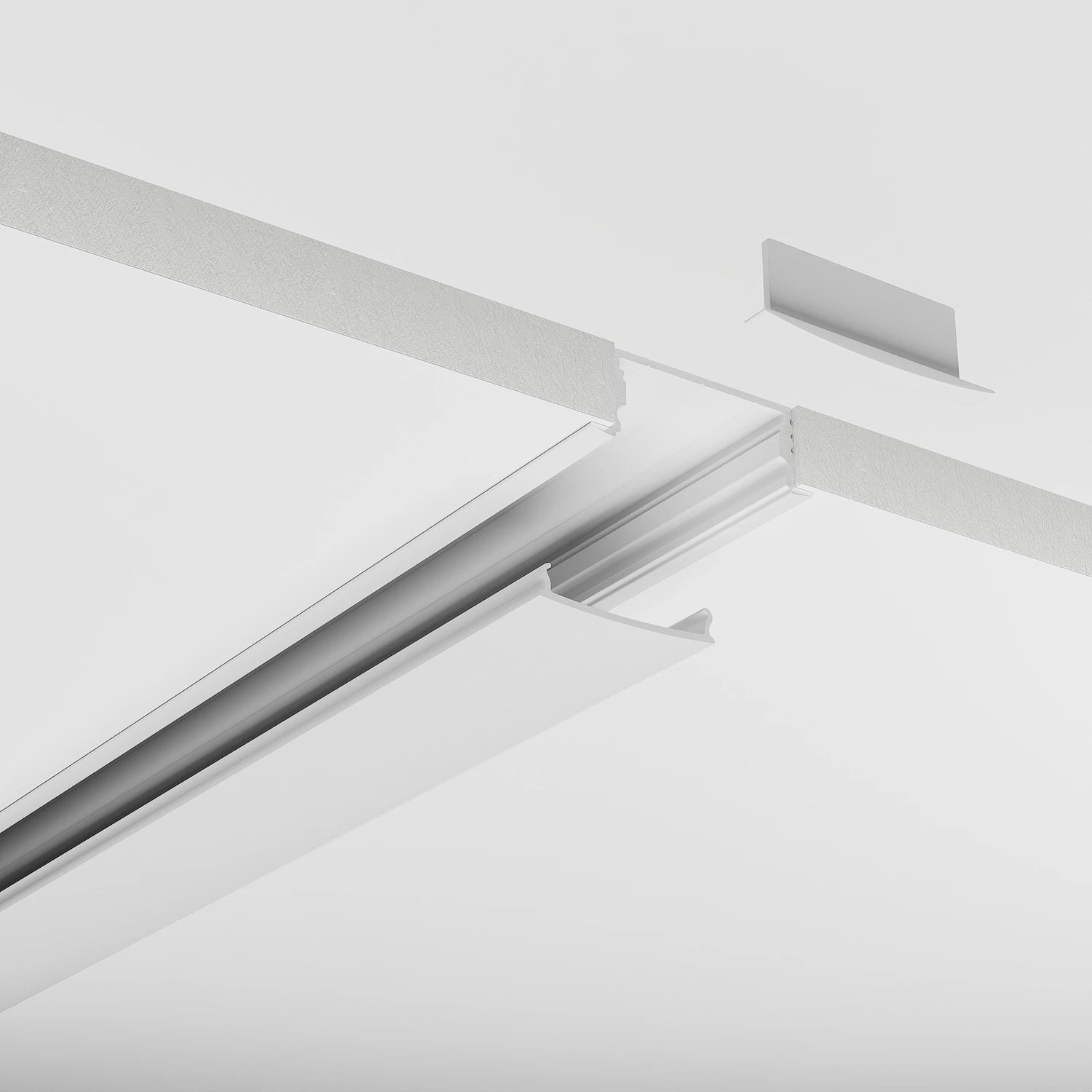 Sıva Altı (Gömme) LED Profilleri - 30mm Sıva Altı Beyaz LED Profil – 1932B ASL - LedProfil