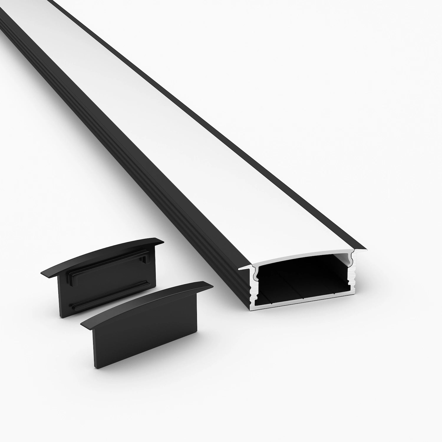 Sıva Altı (Gömme) LED Profilleri - 30mm Sıva Altı Siyah LED Profil – 1932S ASL - LedProfil