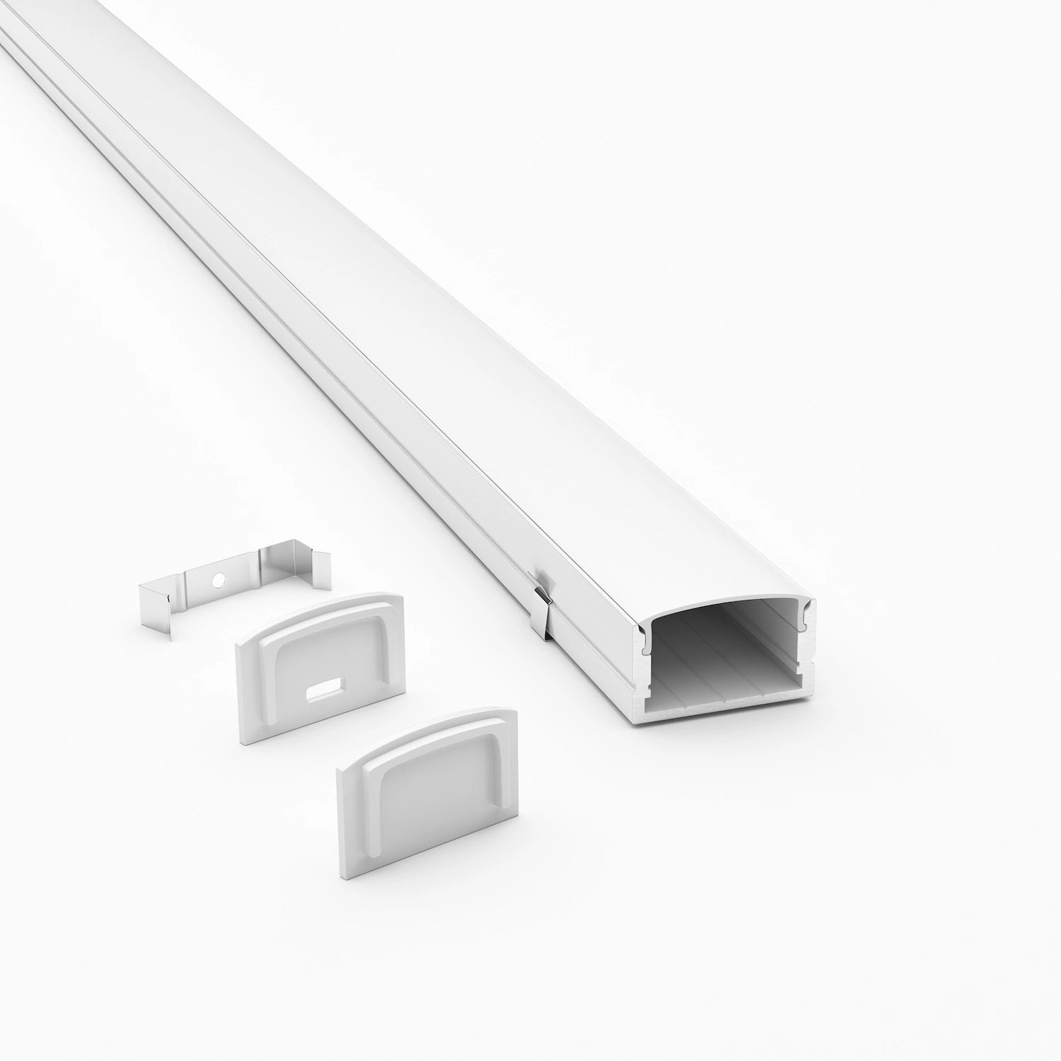 Sıva Üstü Led Profilleri - 20mm Beyaz Sıva Üstü LED Profil – 1951B ASL - LedProfil