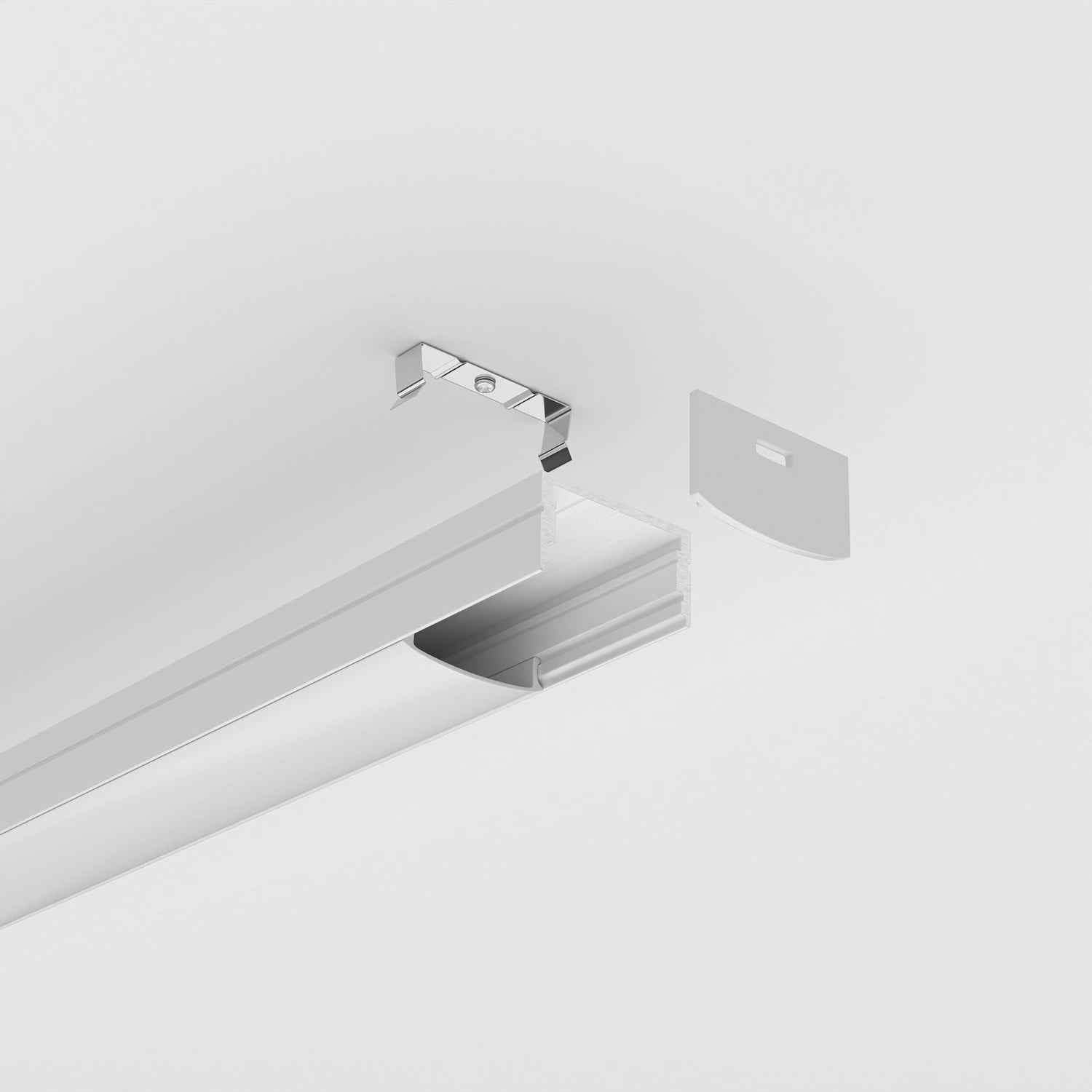 Sıva Üstü Led Profilleri - 20mm Beyaz Sıva Üstü LED Profil – 1951B ASL - LedProfil