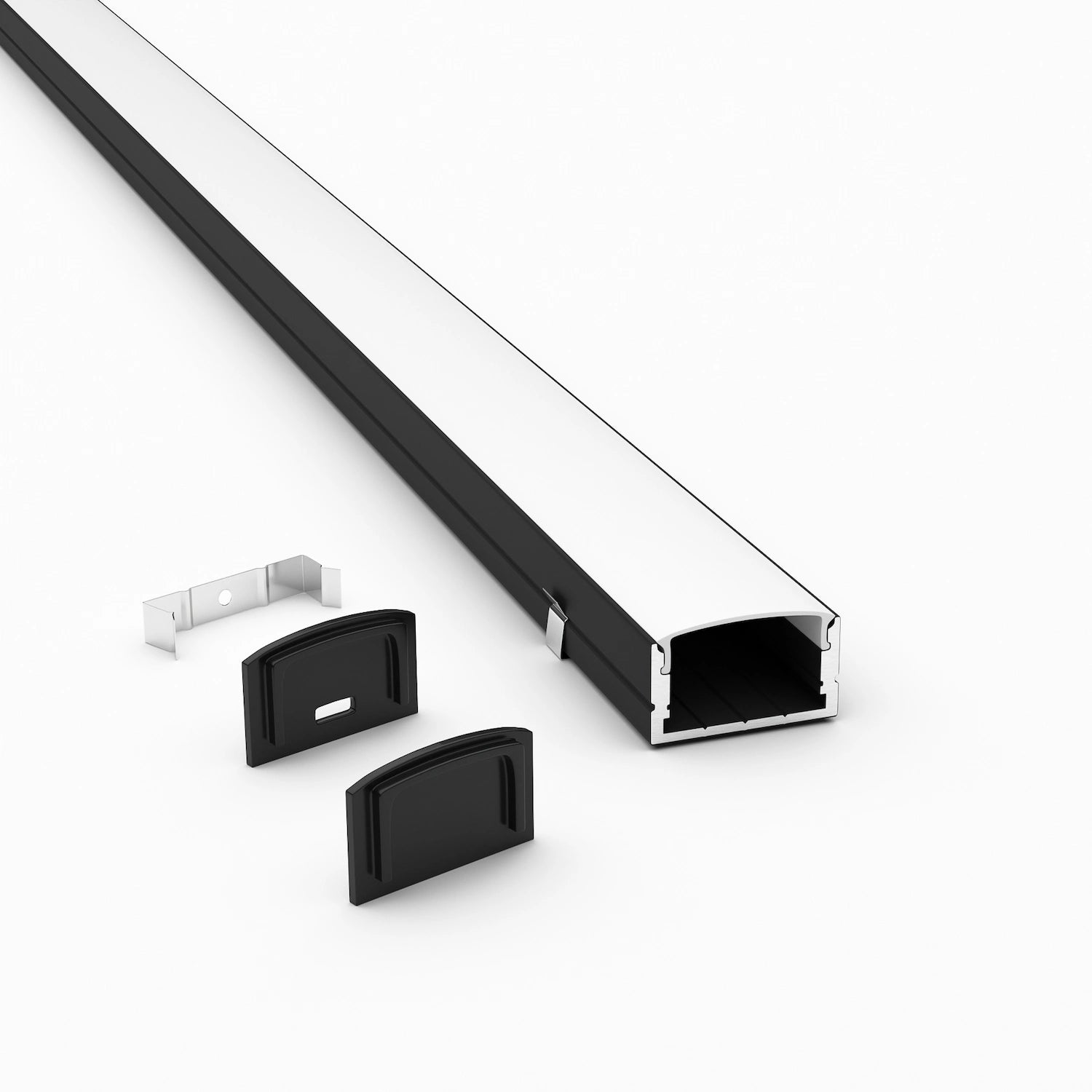 Sıva Üstü Led Profilleri - 20mm Siyah Sıva Üstü LED Profil – 1951S ASL - LedProfil