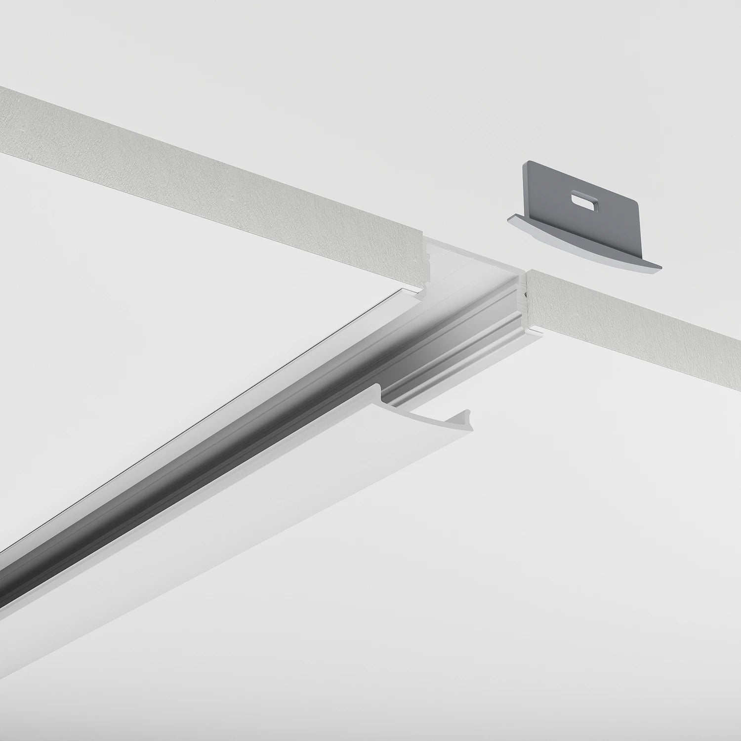 Sıva Altı (Gömme) LED Profilleri - 20mm Sıva Altı LED Profil – 1952 ASL - LedProfil