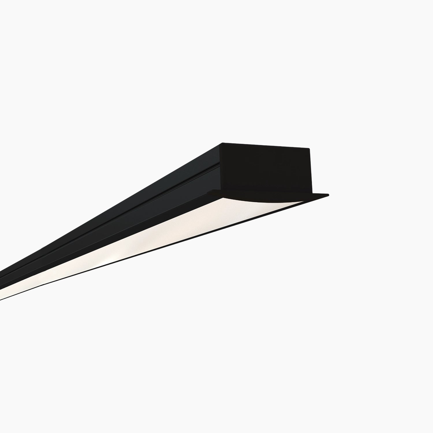 Sıva Altı (Gömme) LED Profilleri - 20mm Siyah Boyalı Sıva Altı LED Profil – 1952S ASL - LedProfil