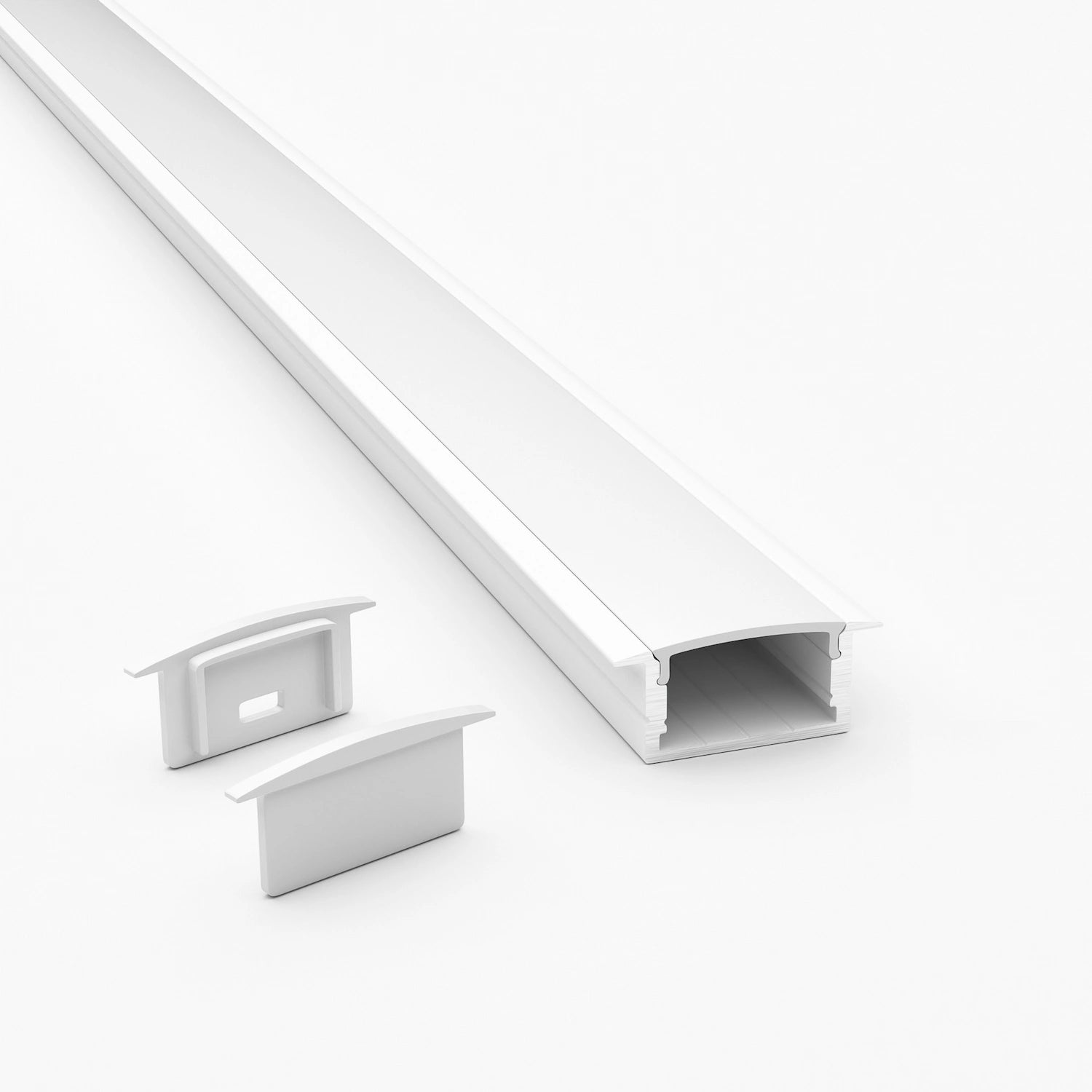 Sıva Altı (Gömme) LED Profilleri - 20mm Beyaz Sıva Altı LED Profil – 1952B ASL - LedProfil