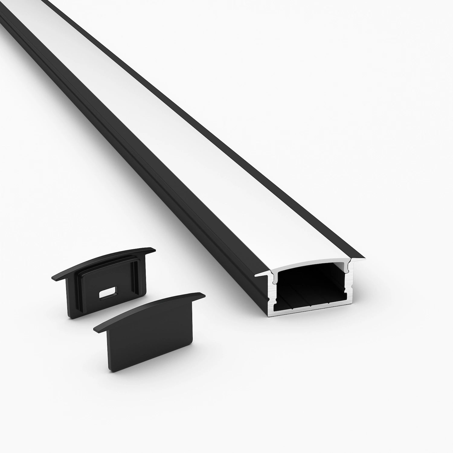 Sıva Altı (Gömme) LED Profilleri - 20mm Siyah Sıva Altı LED Profil – 1952S ASL - LedProfil