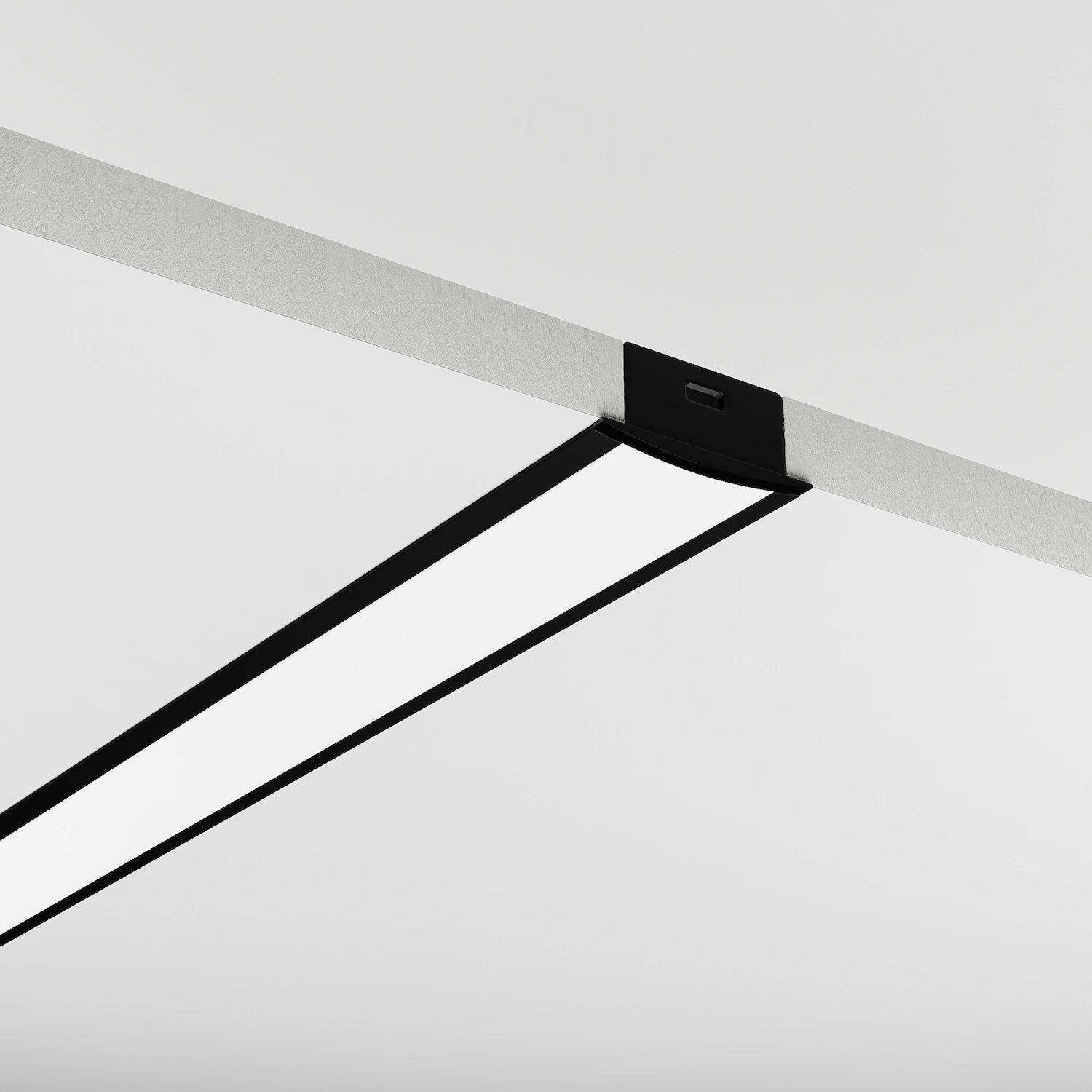 Sıva Altı (Gömme) LED Profilleri - 20mm Siyah Sıva Altı LED Profil – 1952S ASL - LedProfil
