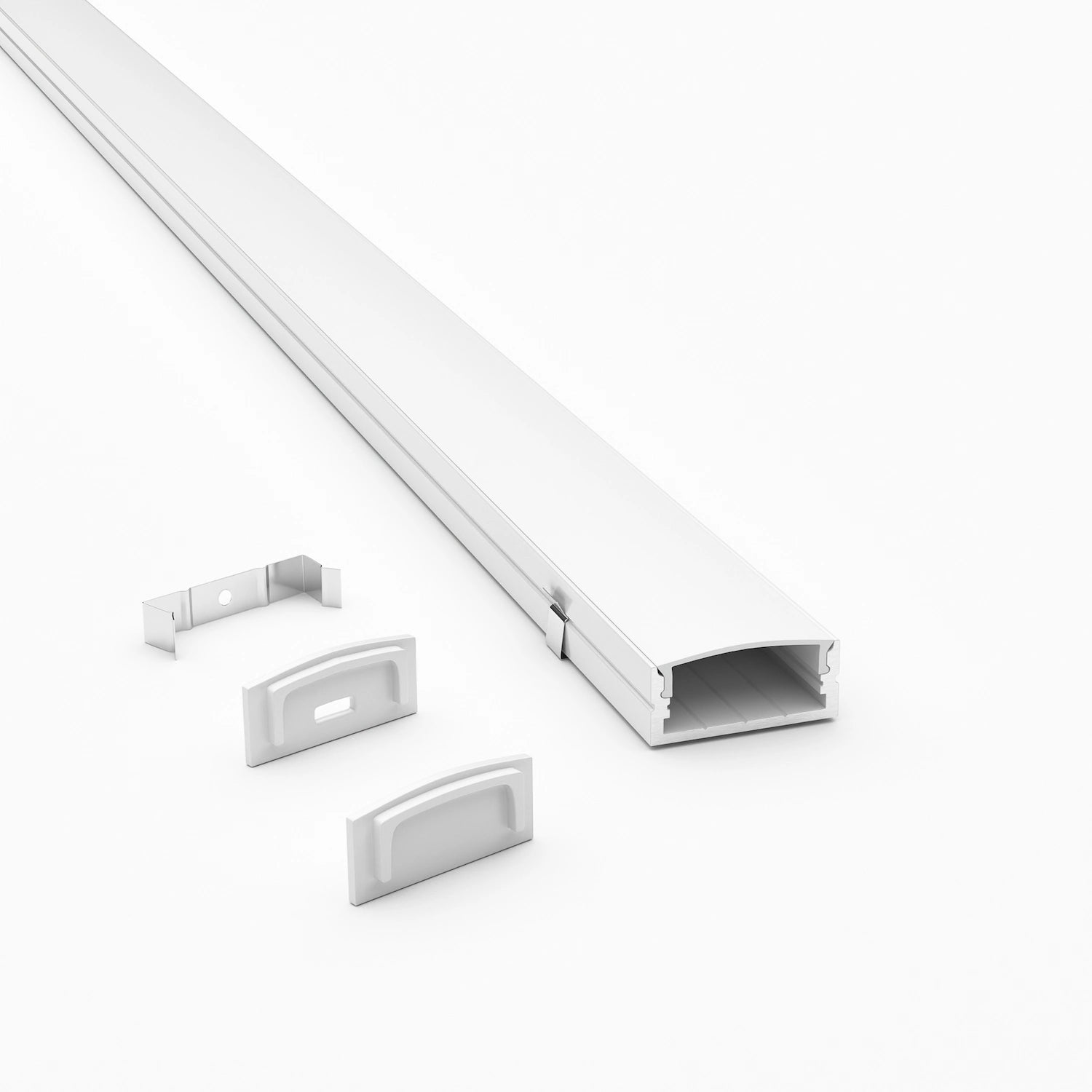 Sıva Üstü Led Profilleri - 20mm Sıva Üstü Lineer Beyaz LED Profil – 1955B ASL - LedProfil