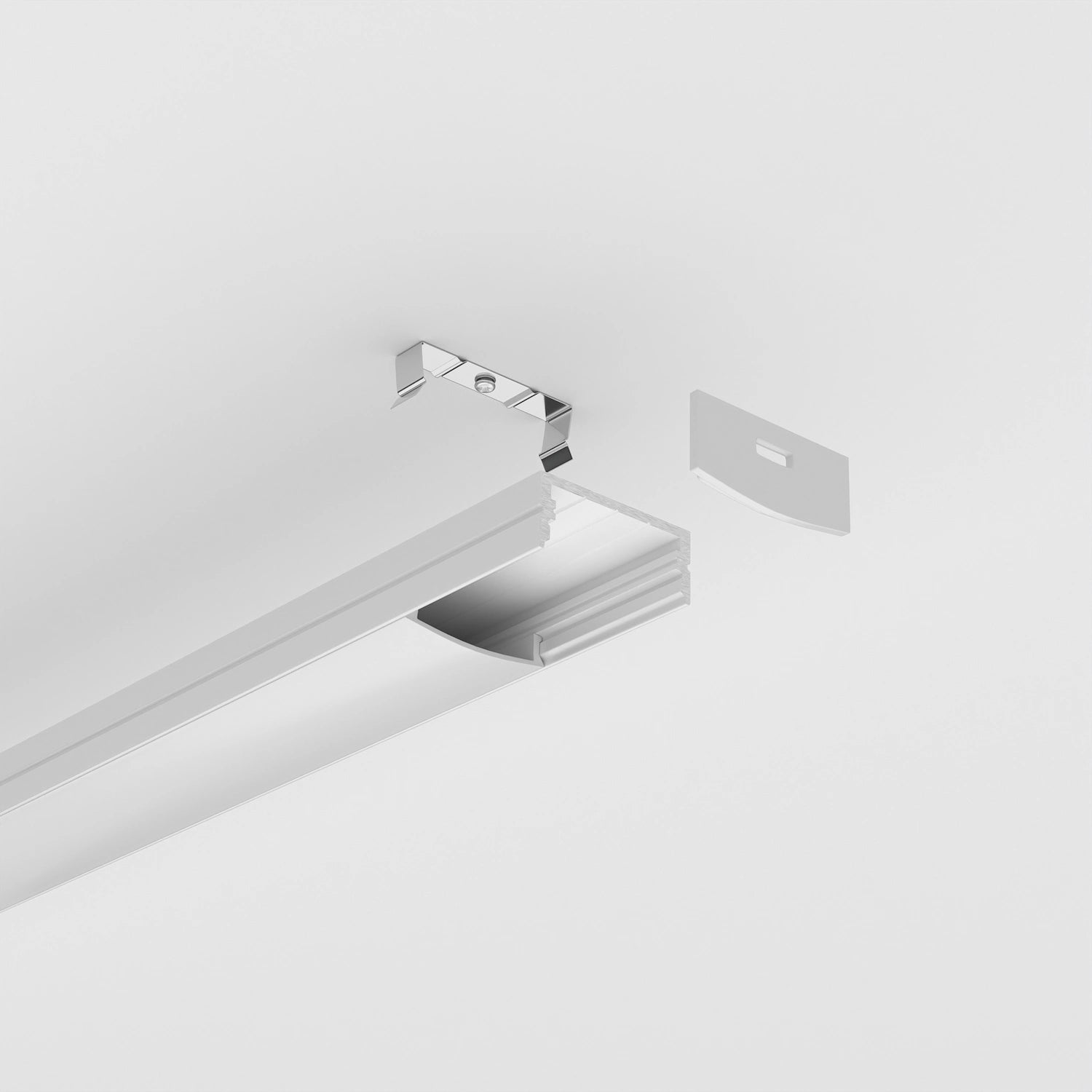 Sıva Üstü Led Profilleri - 20mm Sıva Üstü Lineer Beyaz LED Profil – 1955B ASL - LedProfil