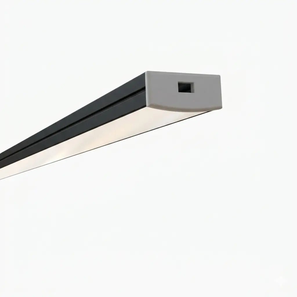 Sıva Üstü Led Profilleri - 20mm Sıva Üstü Siyah Lineer LED Profil – 1955S ASL - LedProfil