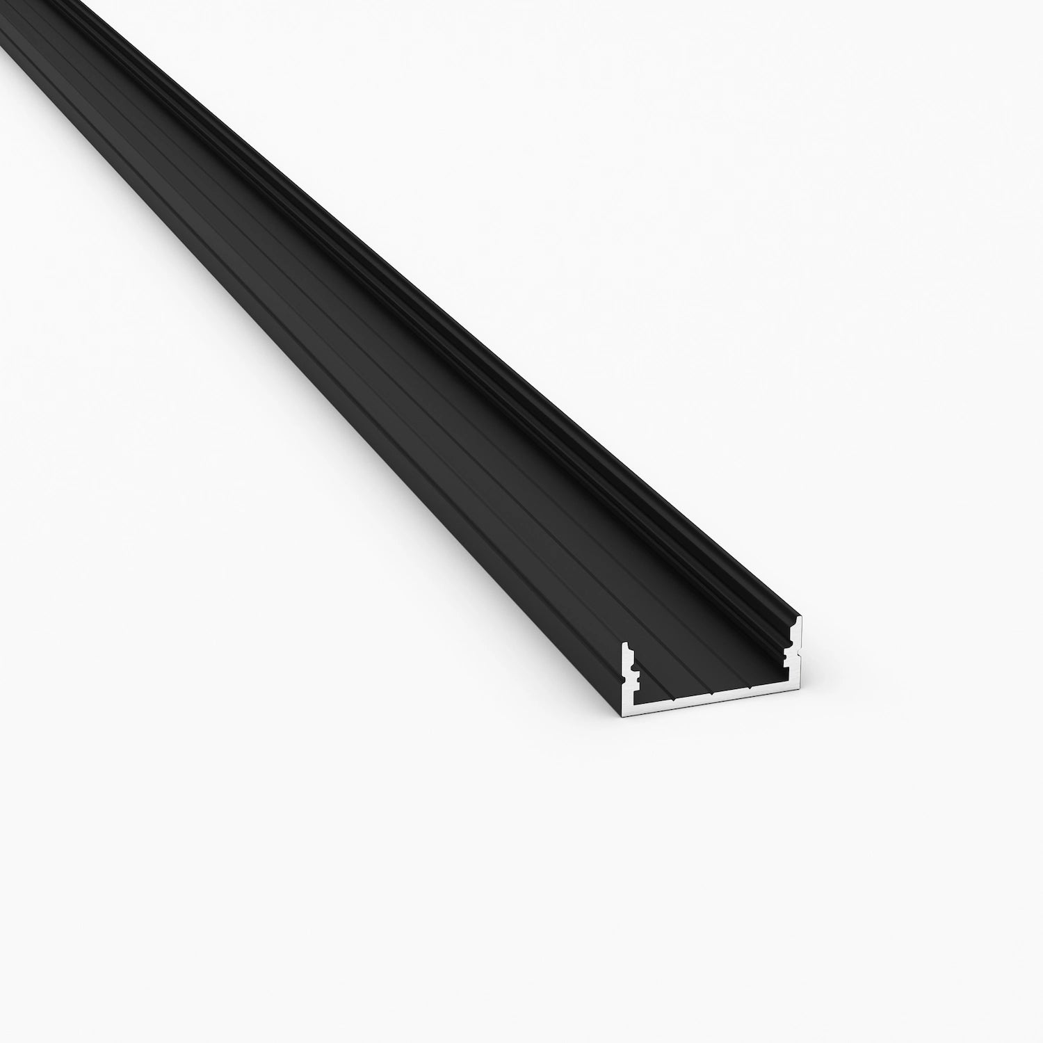 Sıva Üstü Led Profilleri - 20mm Sıva Üstü Siyah Lineer LED Profil – 1955S ASL - LedProfil