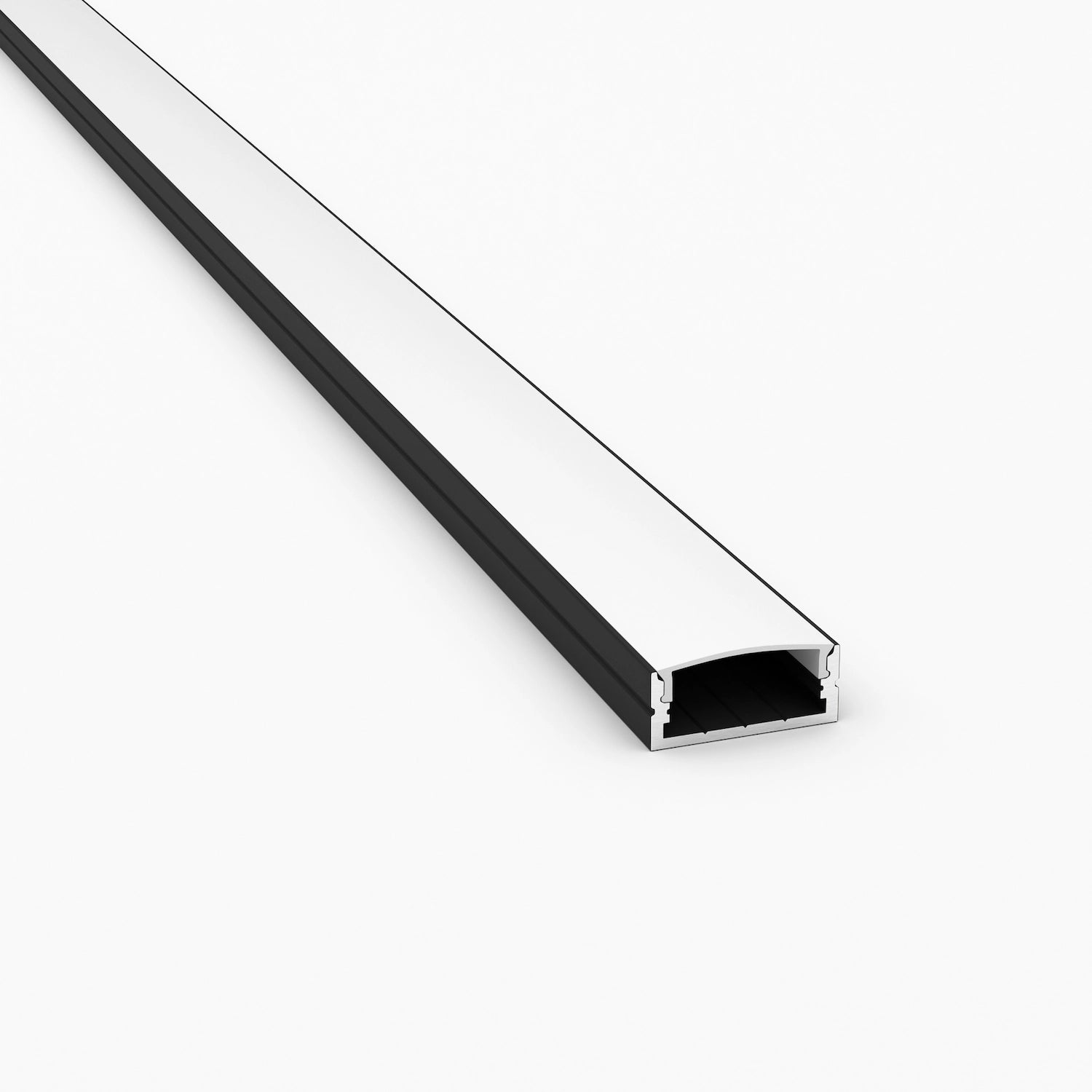 Sıva Üstü Led Profilleri - 20mm Sıva Üstü Siyah Lineer LED Profil – 1955S ASL - LedProfil