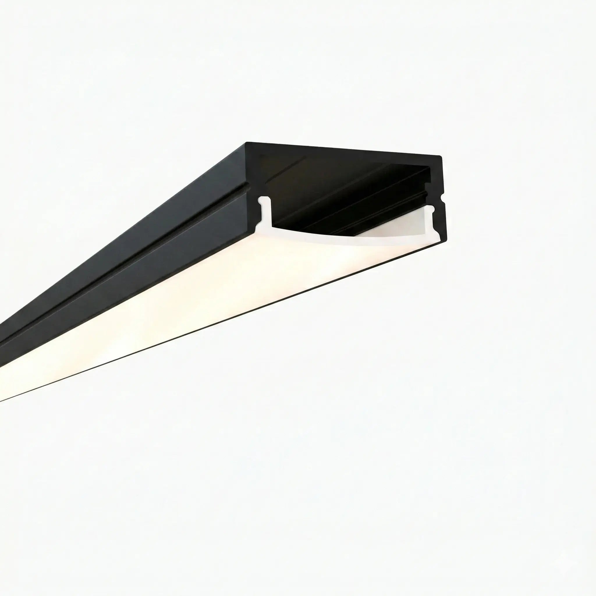 Sıva Üstü Led Profilleri - 20mm Sıva Üstü Siyah Lineer LED Profil – 1955S ASL - LedProfil