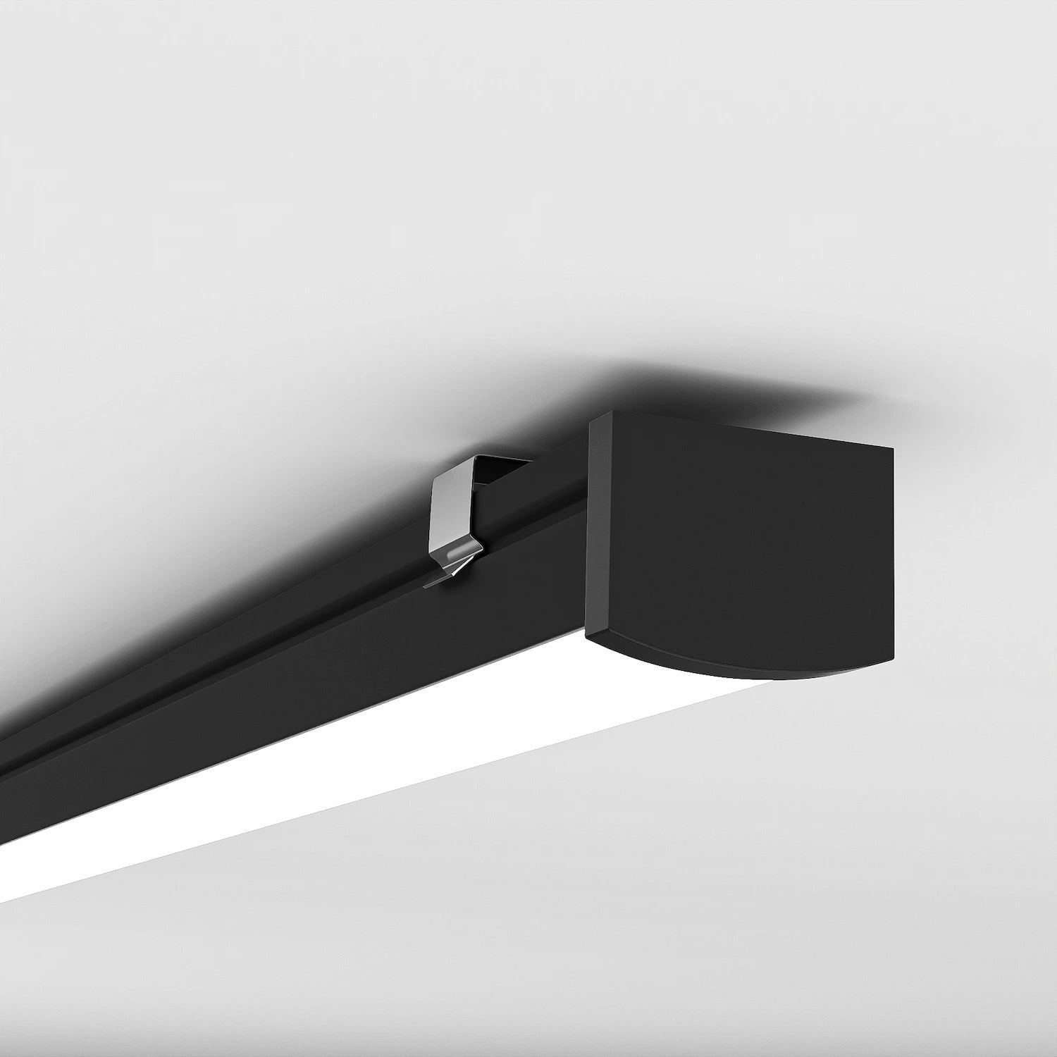 Sıva Üstü Led Profilleri - 18mm Sıva Üstü Siyah LED Profil – 1961S ASL - LedProfil