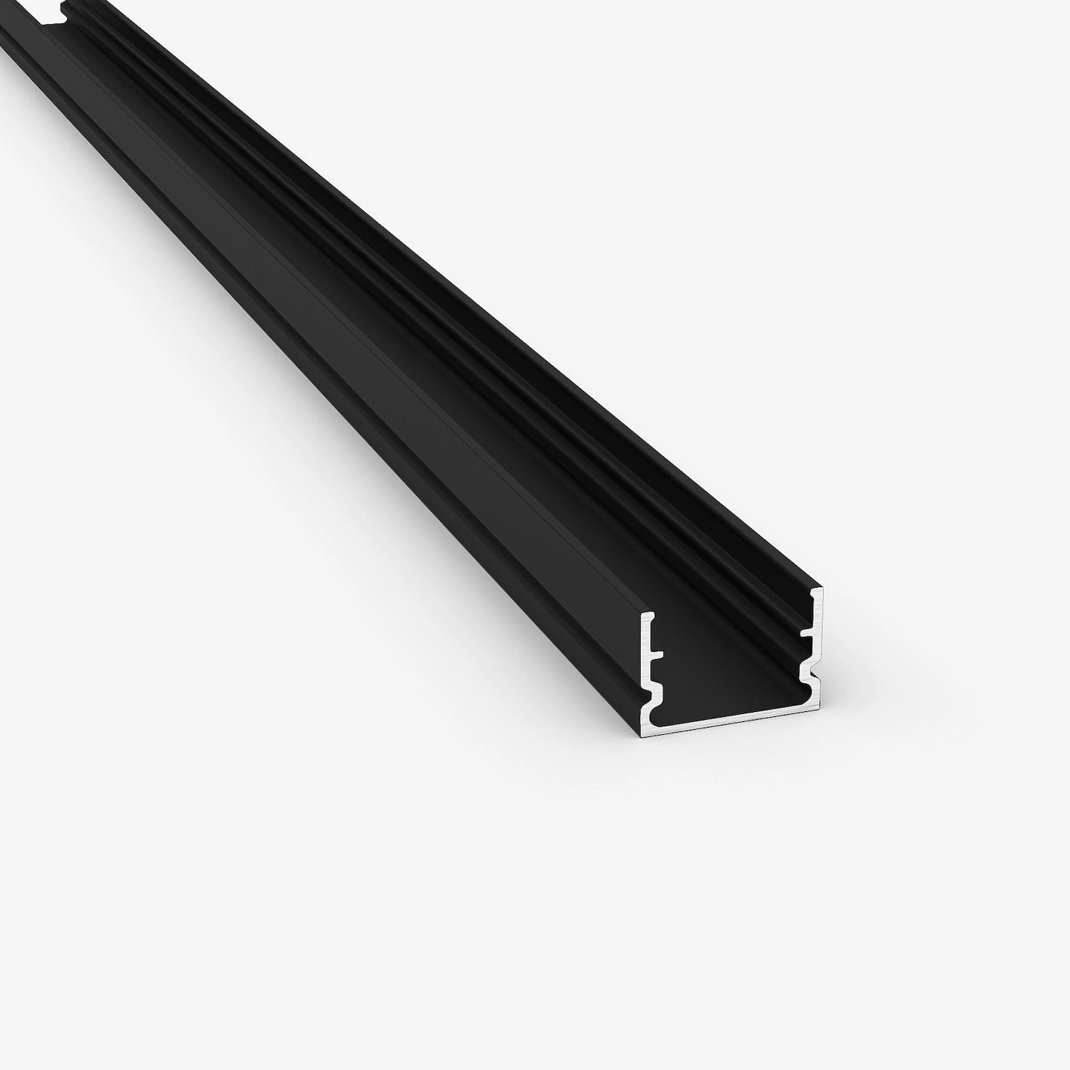 Sıva Üstü Led Profilleri - 18mm Sıva Üstü Siyah LED Profil – 1961S ASL - LedProfil