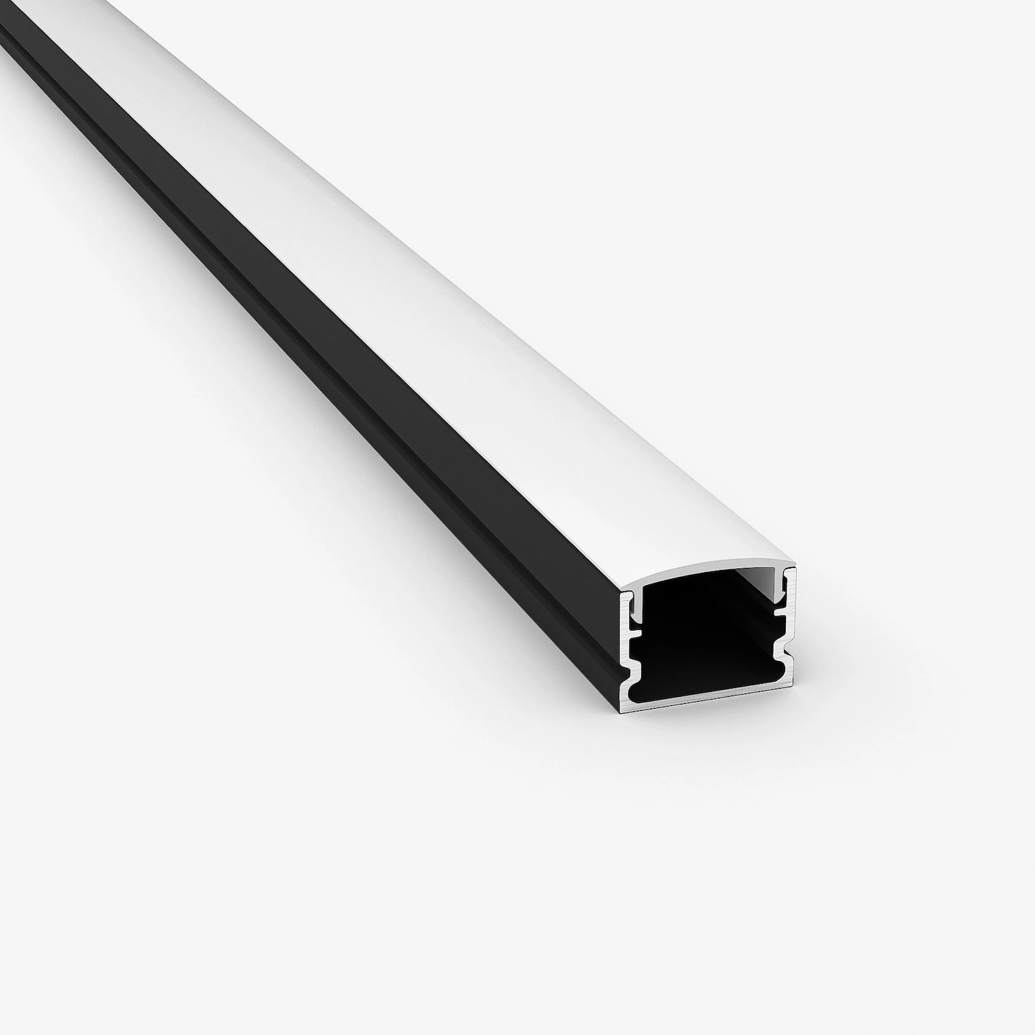 Sıva Üstü Led Profilleri - 18mm Sıva Üstü Siyah LED Profil – 1961S ASL - LedProfil