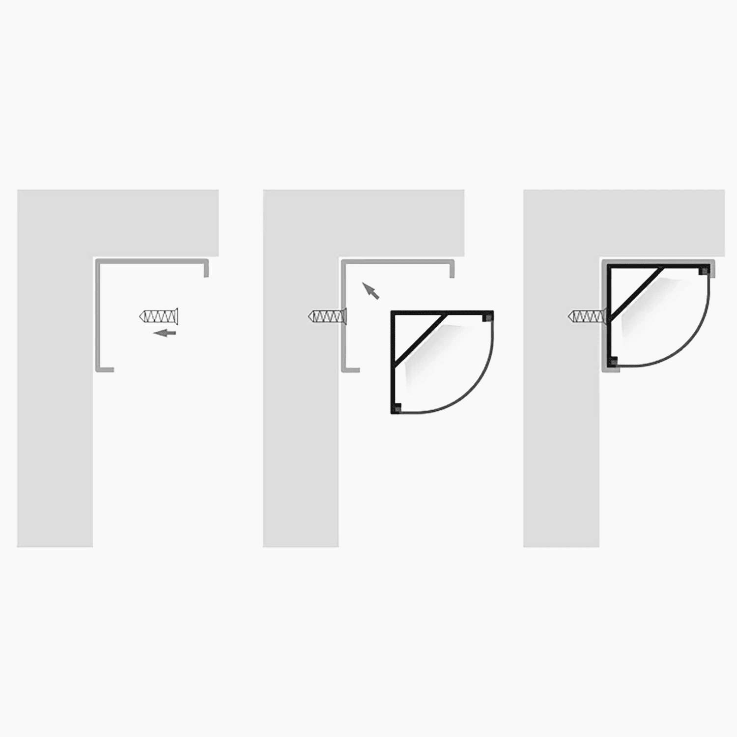 Köşe (Açılı) Led Profilleri - 30x30 Raf Altı Köşe LED Profili – 1964 ASL - LedProfil