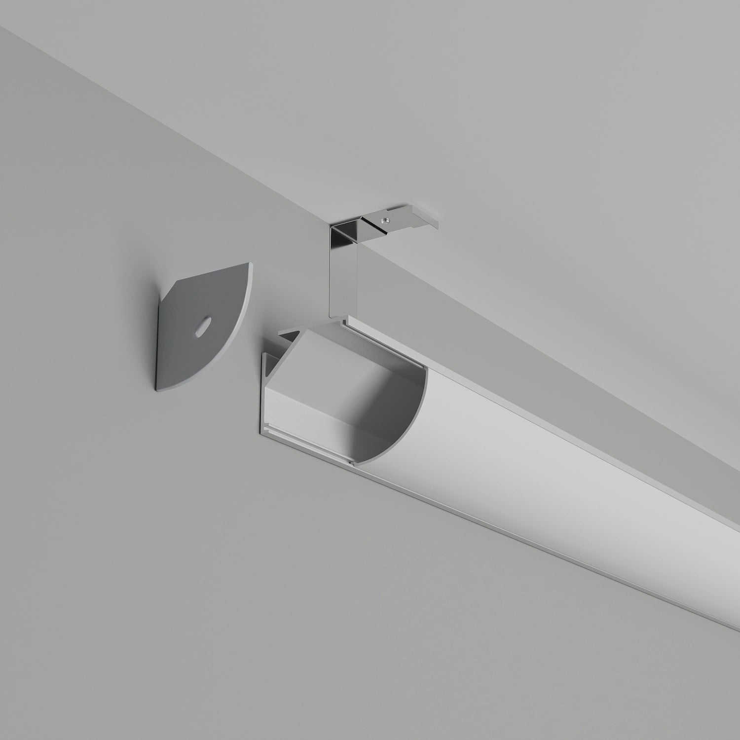 Köşe (Açılı) Led Profilleri - 30x30 Raf Altı Köşe LED Profili – 1964 ASL - LedProfil