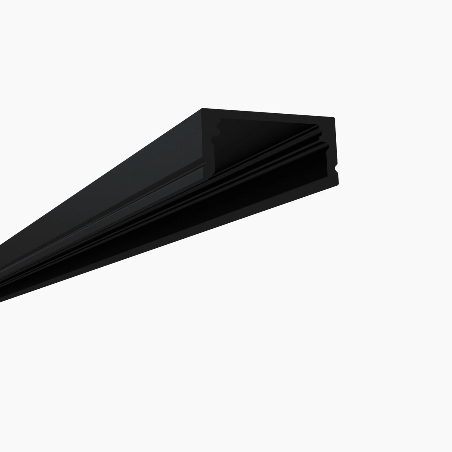 Sıva Üstü Led Profilleri - 17mm Siyah LED Profil 1971S ASL | Yüzeye Montaj Alüminyum Profil - LedProfil