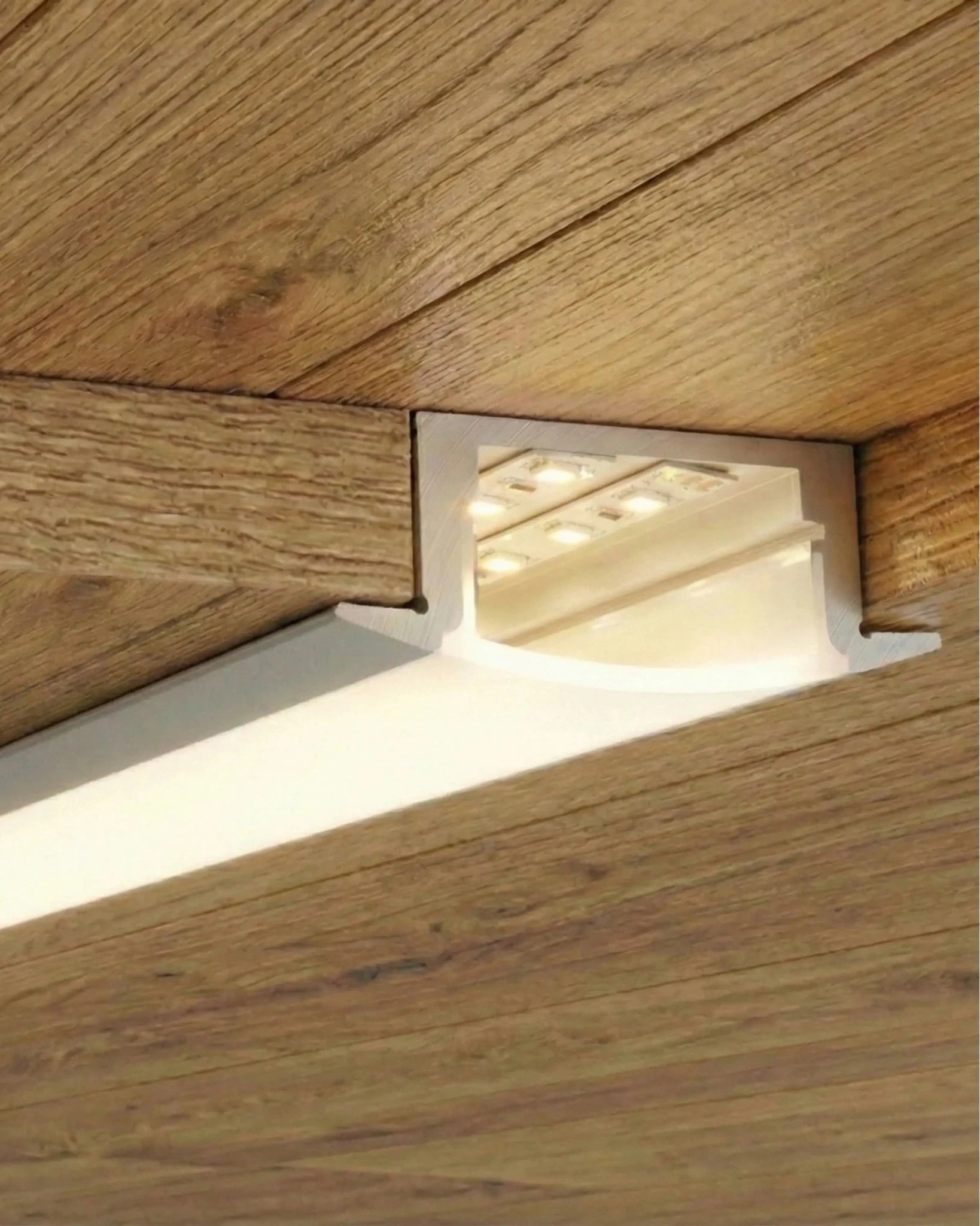 Sıva Altı (Gömme) LED Profilleri - 17mm Beyaz Sıva Altı LED Profil – 1972B ASL - LedProfil