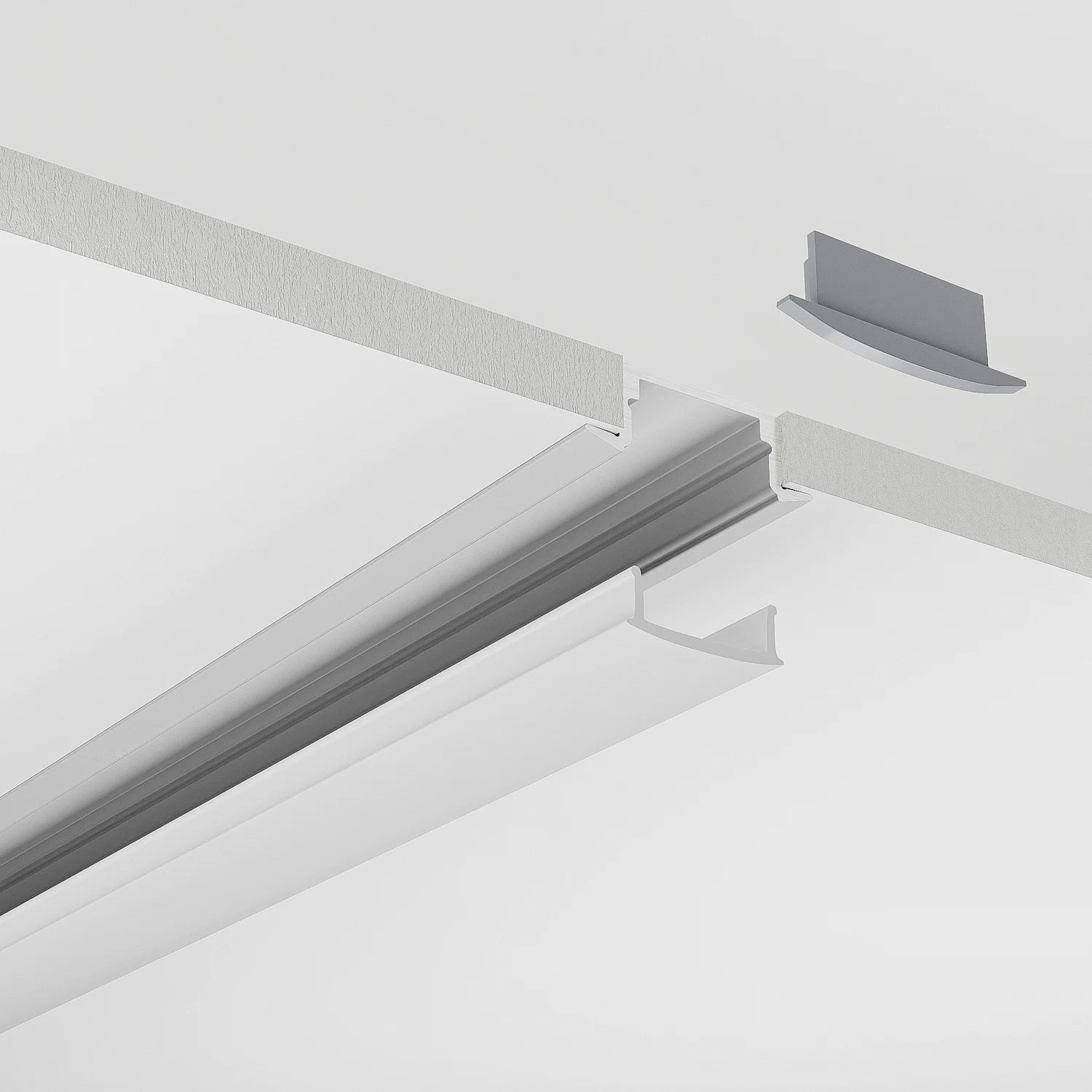 Sıva Altı (Gömme) LED Profilleri - 17mm Sıva Altı LED Profil – 1972 ASL - LedProfil