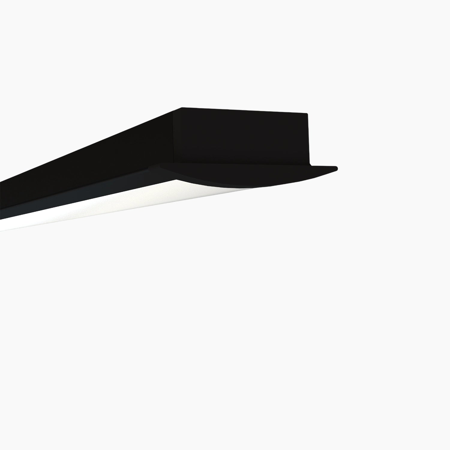 Sıva Altı (Gömme) LED Profilleri - 17mm Siyah Boyalı Sıva Altı LED Profil – 1972S ASL - LedProfil