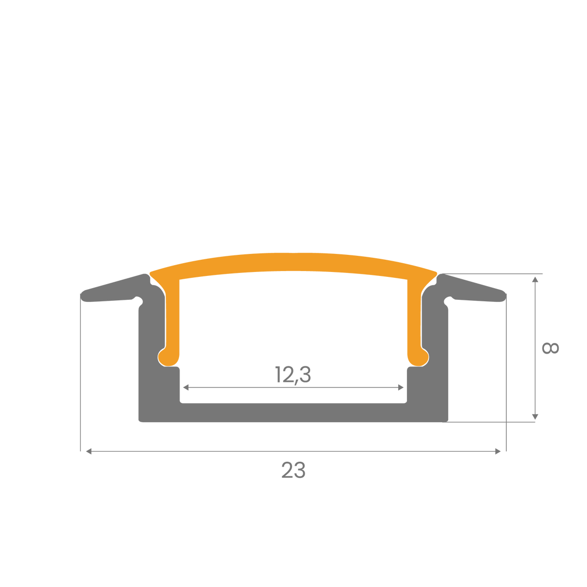 17mm Sıva Altı LED Profil – 1972 ASL