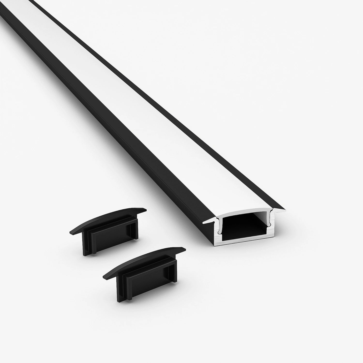 Sıva Altı (Gömme) LED Profilleri - 17mm Siyah Sıva Altı LED Profil – 1972S ASL - LedProfil