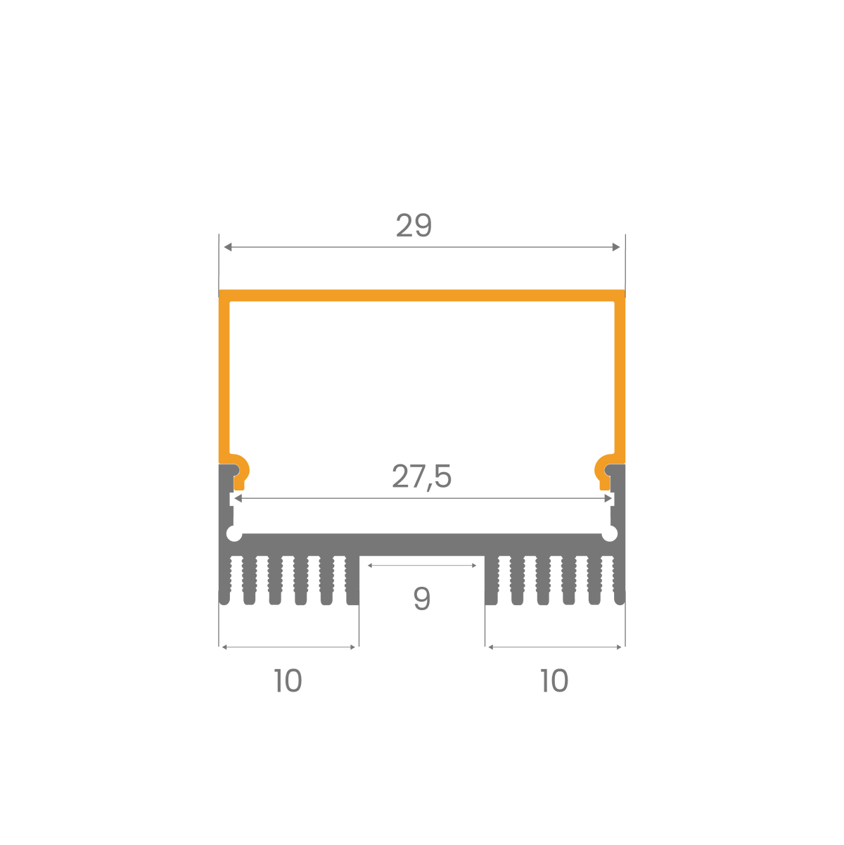 29mm Yüzeye Montaj LED Profil – 2147 ASL