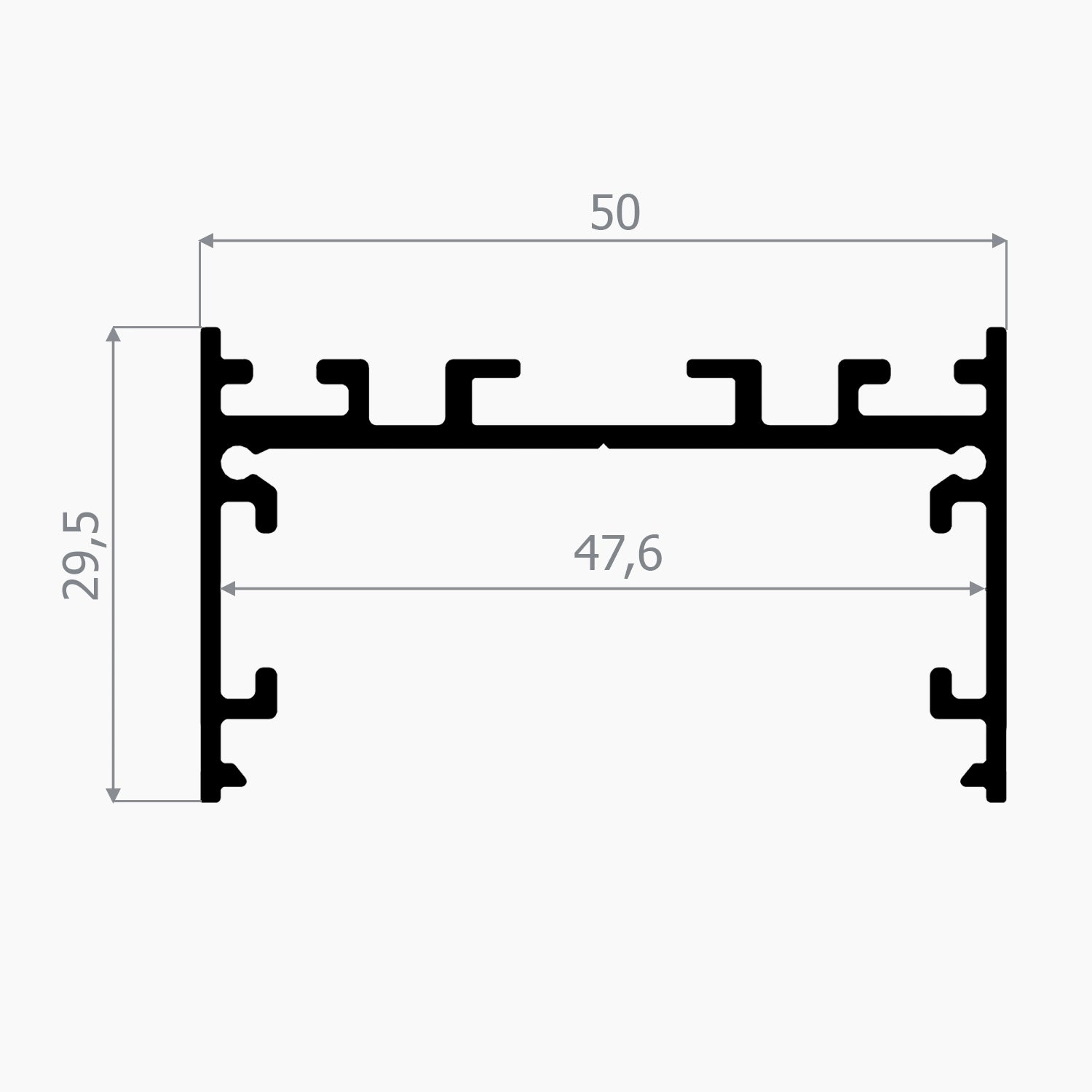 Sarkıt (Lineer) Aydınlatma Profilleri - 50mm Lineer LED Profil – 455 ASL - LedProfil