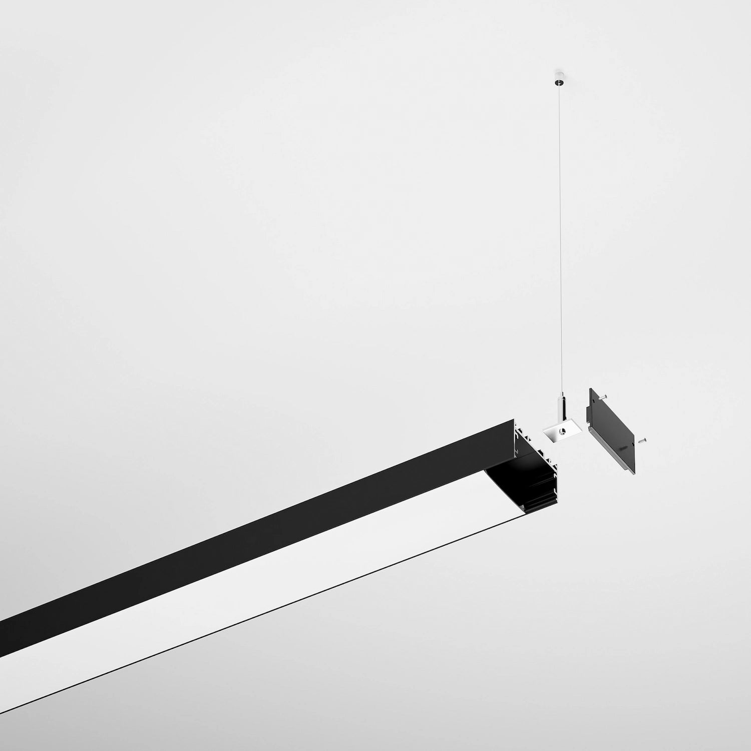 50mm Lineer Siyah LED Profil – 455S ASL
