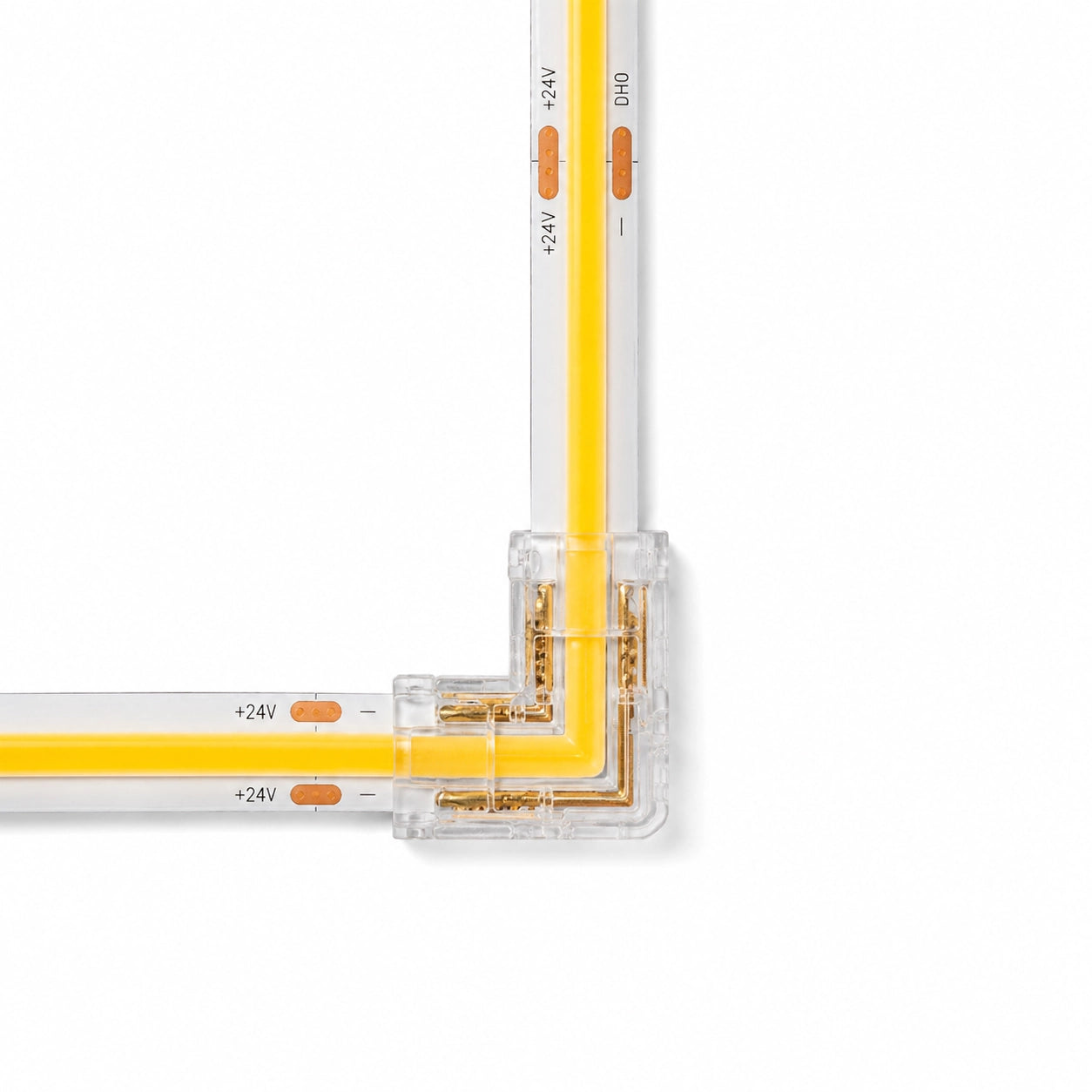 8mm 2 Pin L Köşe Şerit LED Konnektör