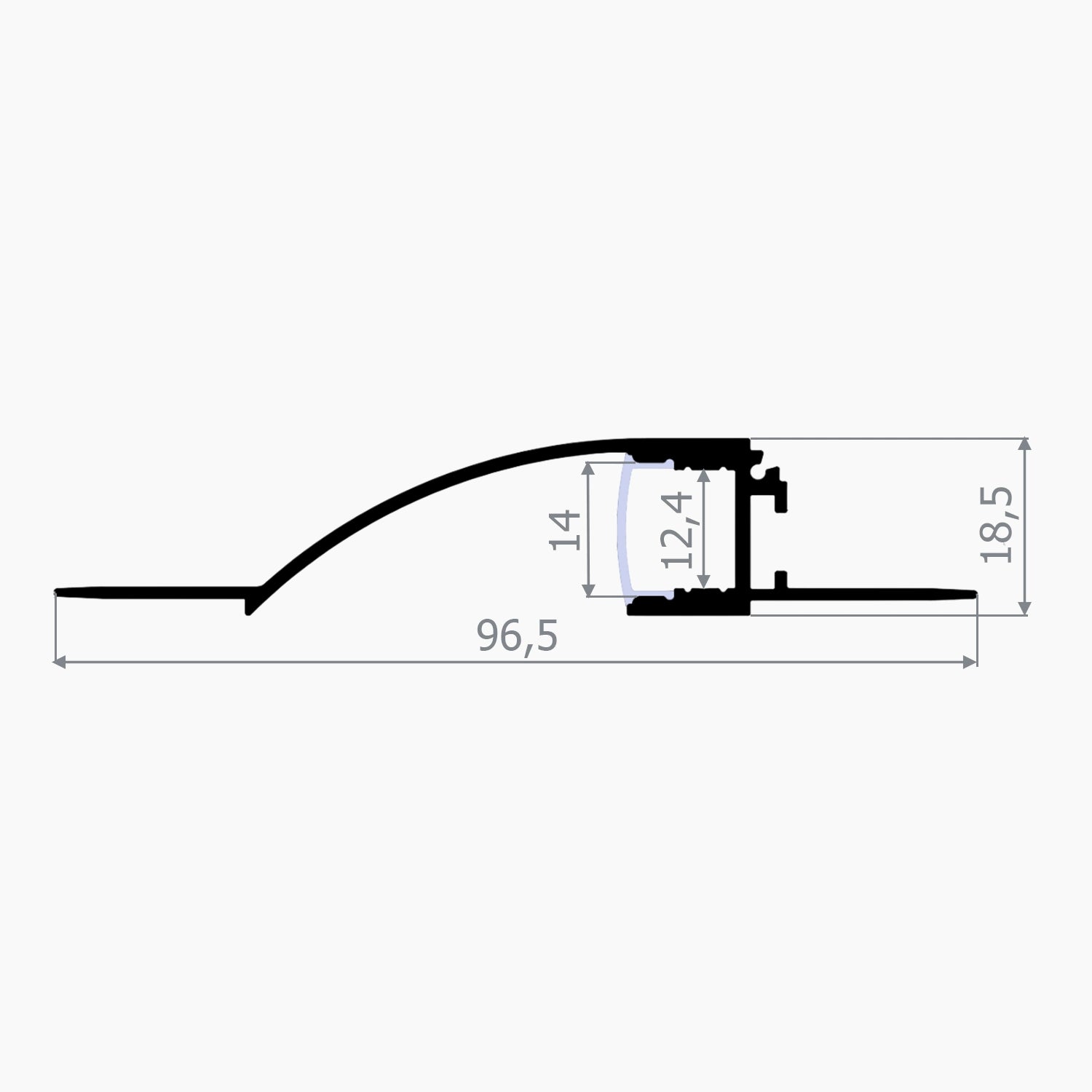 Alçıpan (Trimless) Led Profilleri - 14mm Indirekt Trimless Sıva Altı LED Profil – 660 ASL - LedProfil
