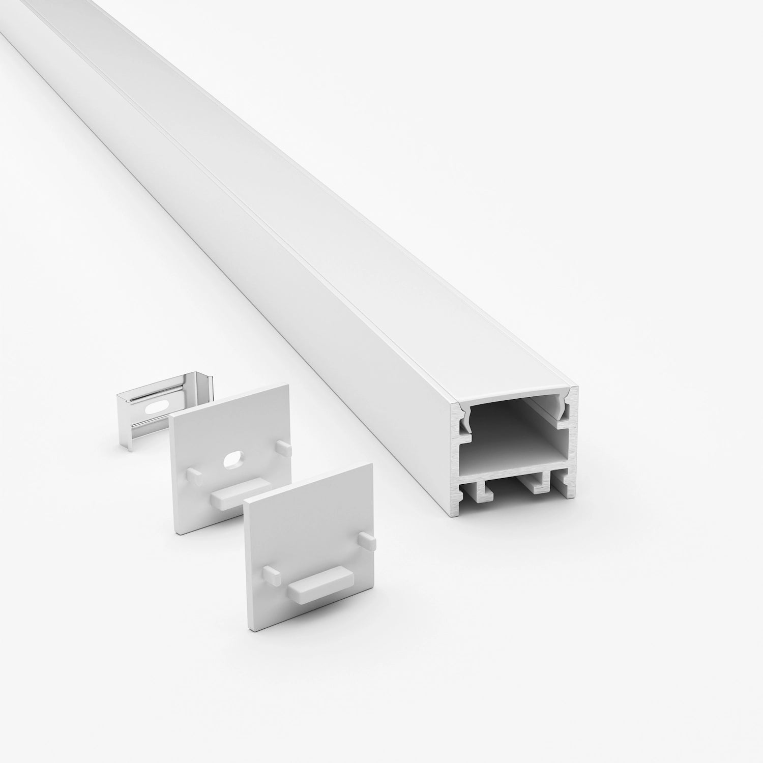 Sıva Üstü Led Profilleri - 17mm Beyaz Zemine Montaj LED Kanalı – 915B ASL - LedProfil