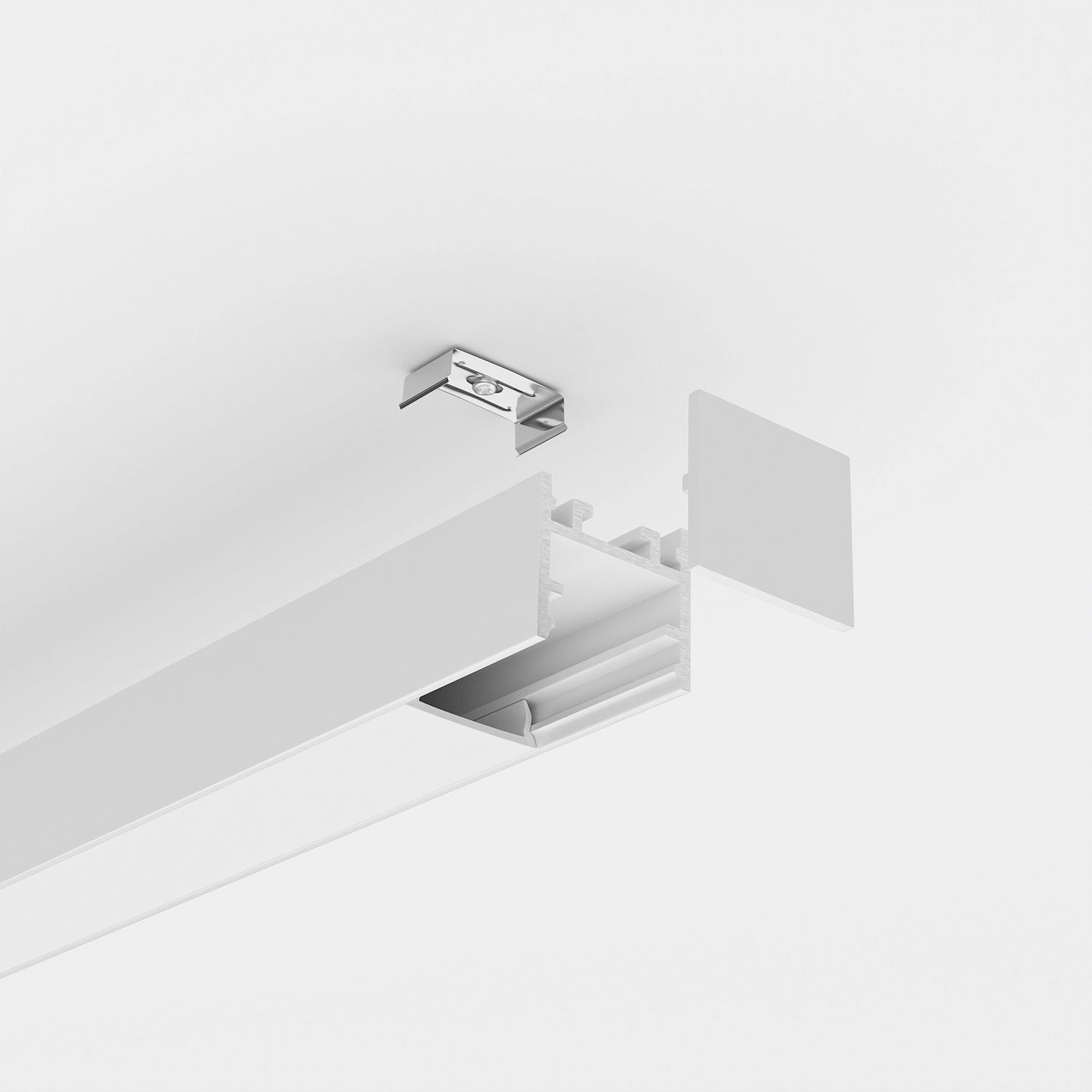 Sıva Üstü Led Profilleri - 17mm Beyaz Zemine Montaj LED Kanalı – 915B ASL - LedProfil