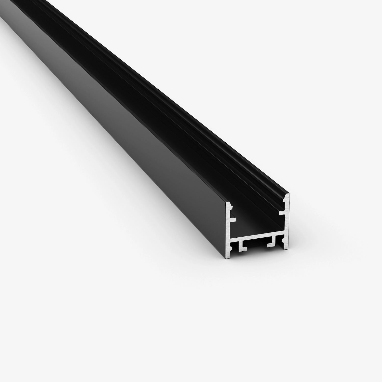 Sıva Üstü Led Profilleri - 17mm Siyah Zemine Montaj LED Kanalı – 915S ASL - LedProfil