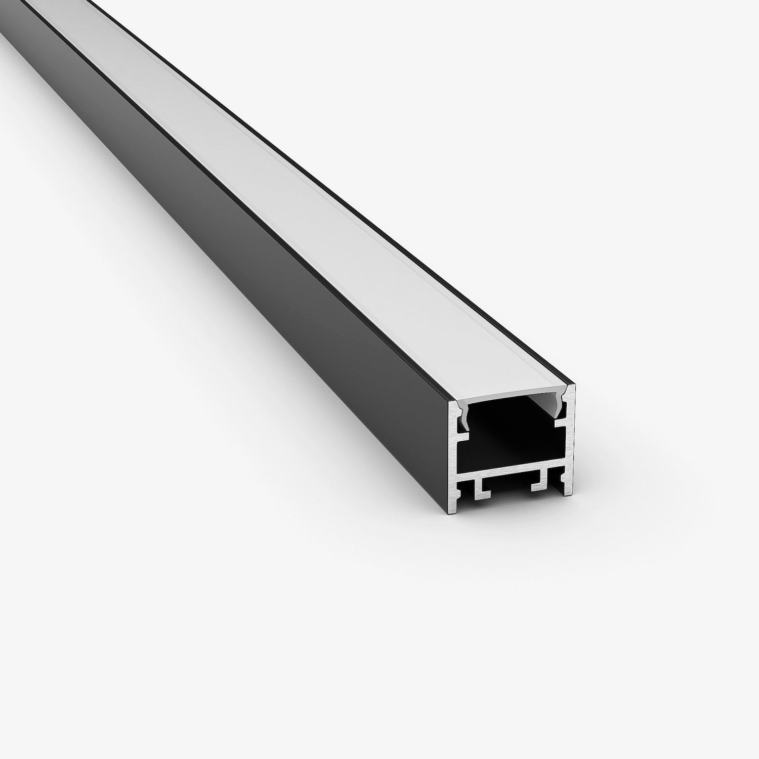 Sıva Üstü Led Profilleri - 17mm Siyah Zemine Montaj LED Kanalı – 915S ASL - LedProfil