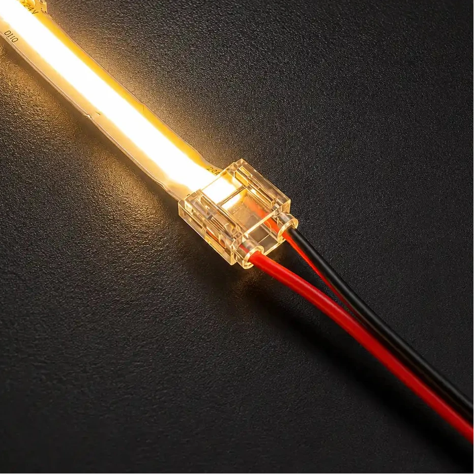 8mm 2 Pin Kablolu Şerit LED Konnektörü - 5'li Paket