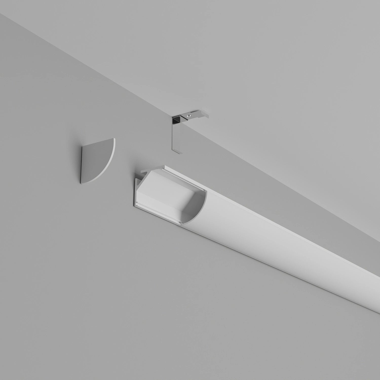 Köşe (Açılı) Led Profilleri - 11mm Beyaz Raf Altı Köşe LED Profil – 964B ASL - LedProfil