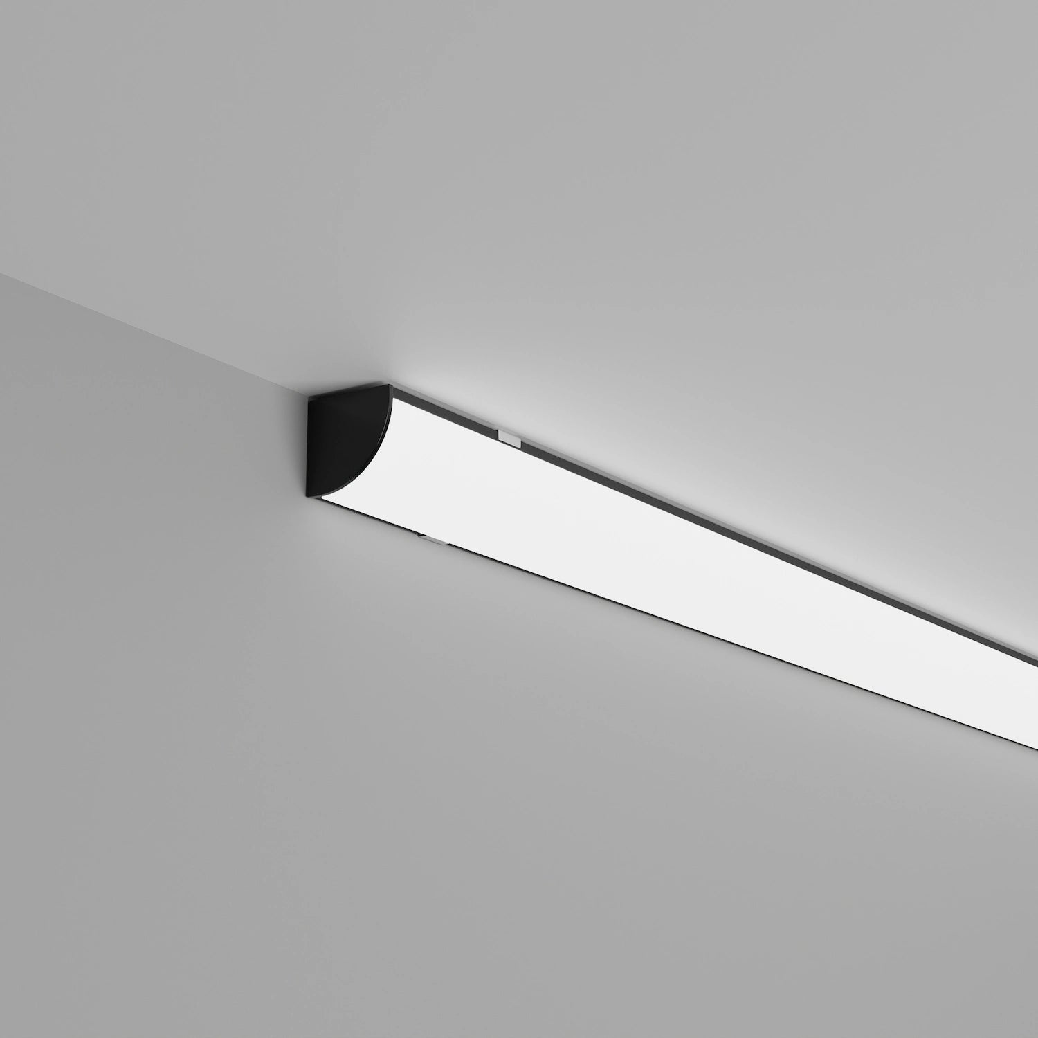 Köşe (Açılı) Led Profilleri - 11mm Siyah Raf Altı Köşe LED Profil – 964S ASL - LedProfil