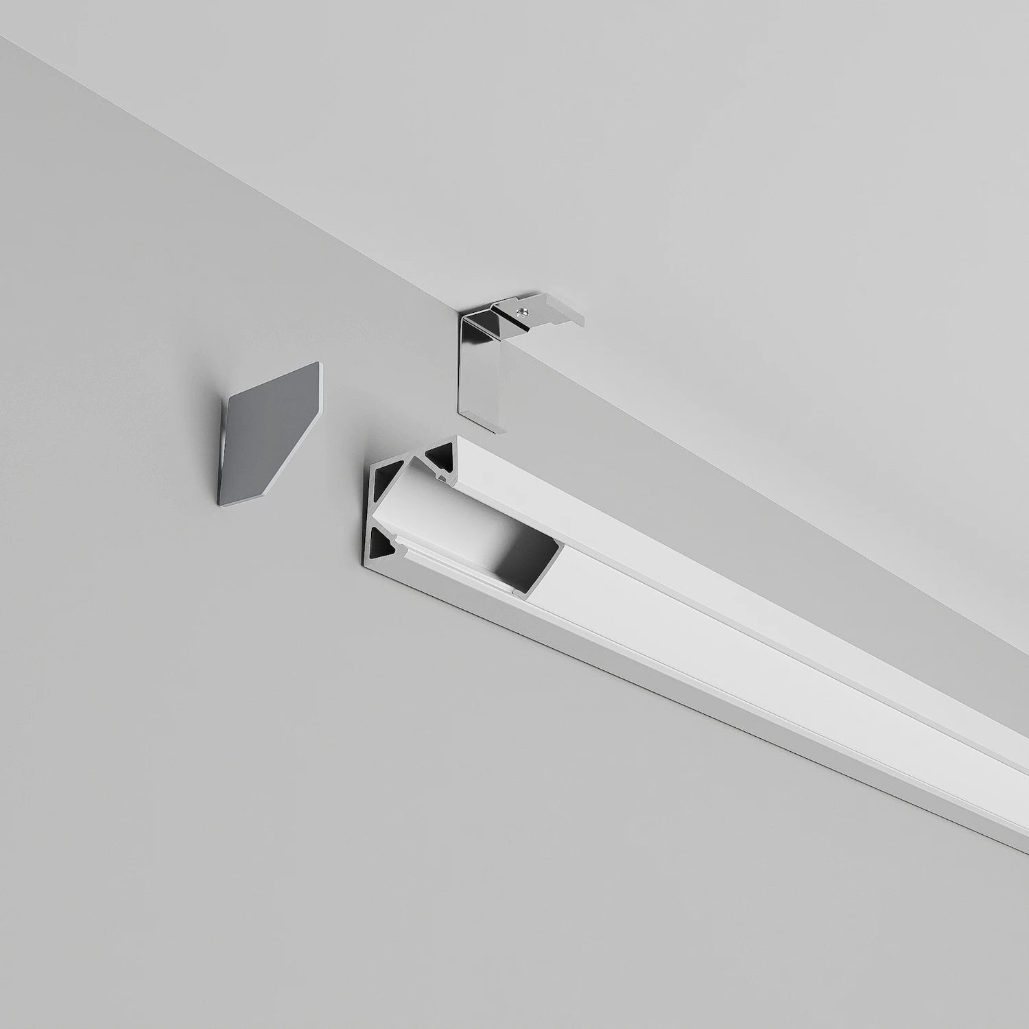 Köşe (Açılı) Led Profilleri - 18mm Raf Altı Köşe LED Profil – 965 ASL - LedProfil