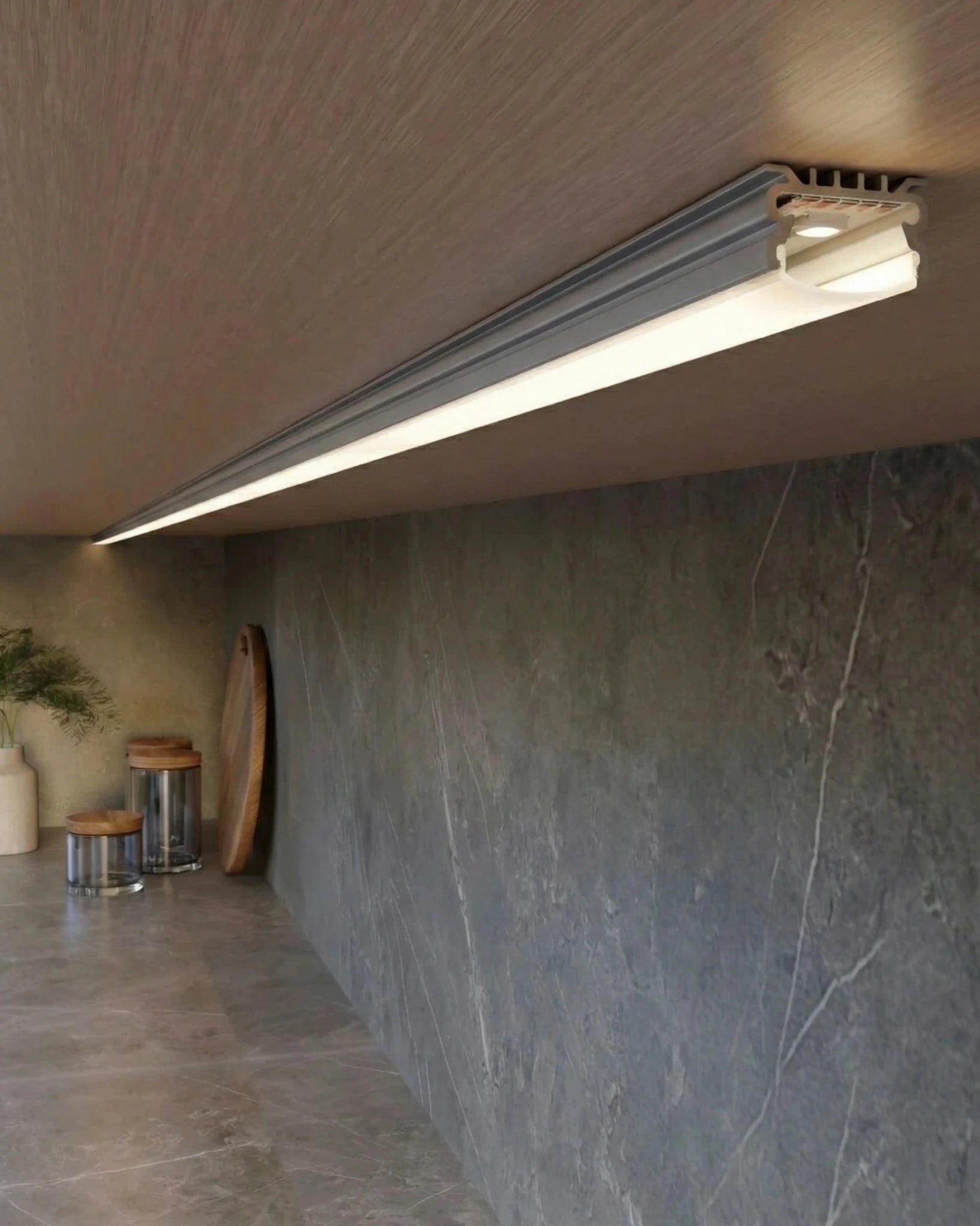 Sıva Üstü Led Profilleri - 18mm Düşük Profilli LED Kanal – 967 ASL - LedProfil