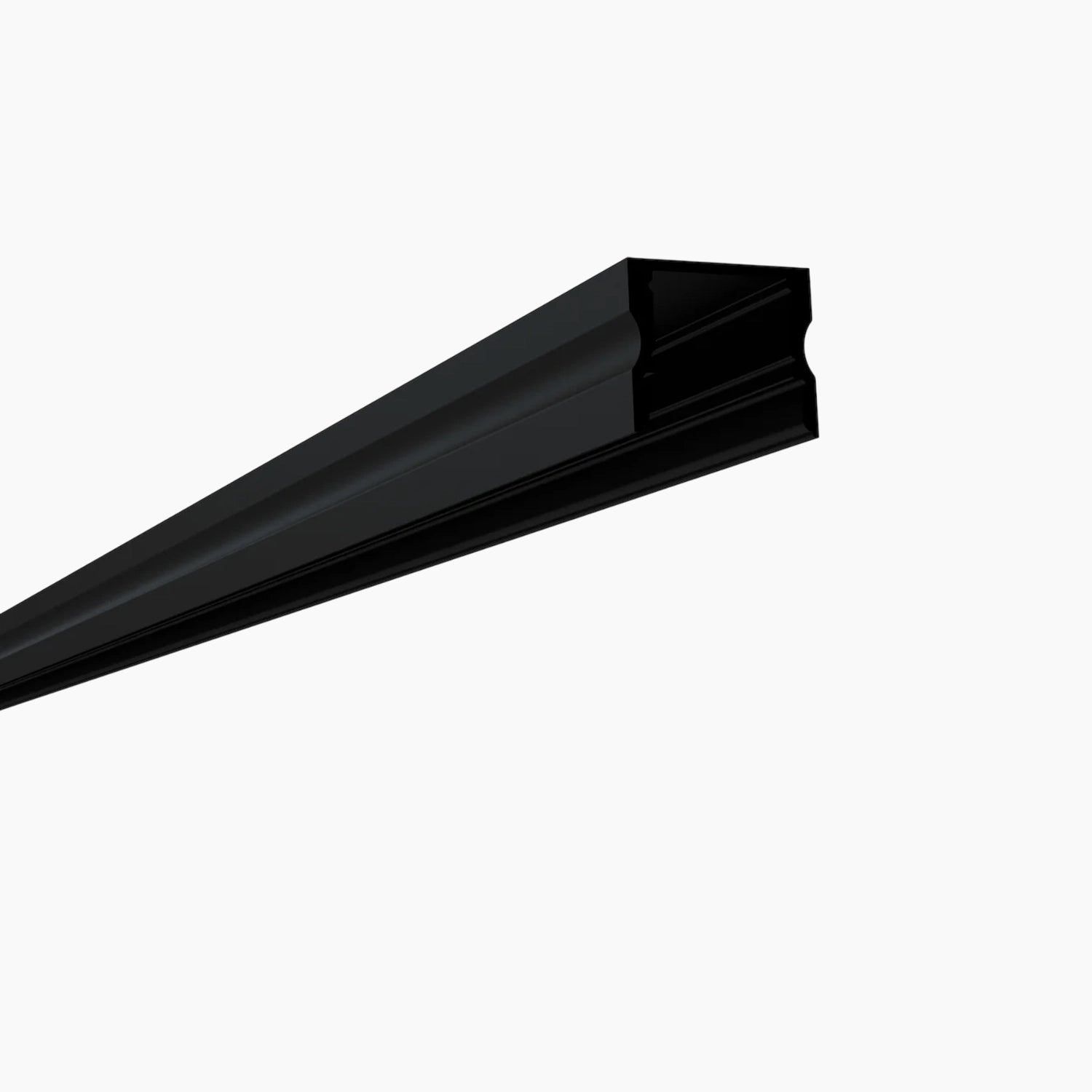 Sıva Üstü Led Profilleri - 17mm Siyah Boyalı Yüzeye Montaj LED Profil – 971S ASL - LedProfil